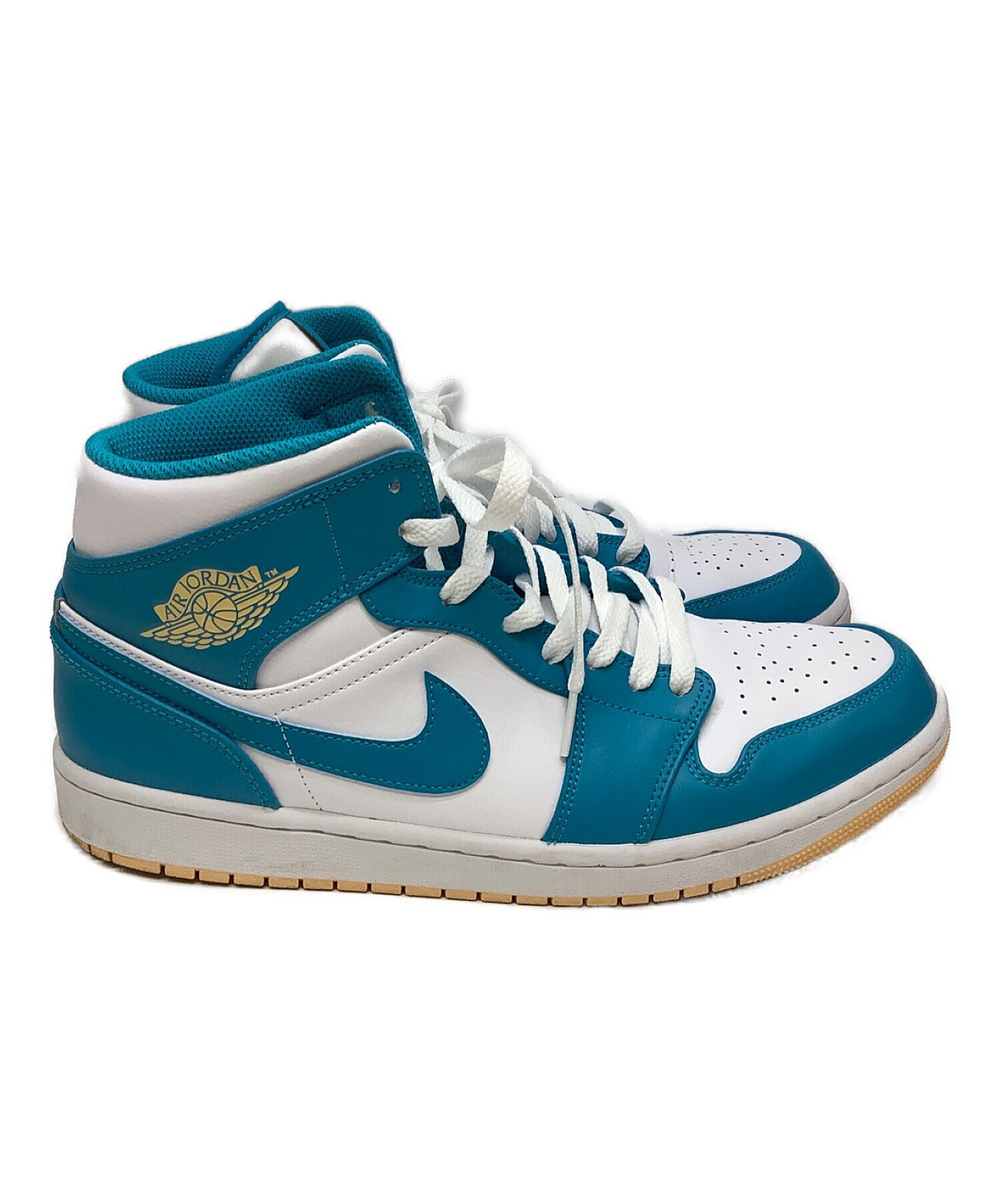 NIKE (ナイキ) Air Jordan 1 Mid ブルー×ホワイト サイズ:28.5