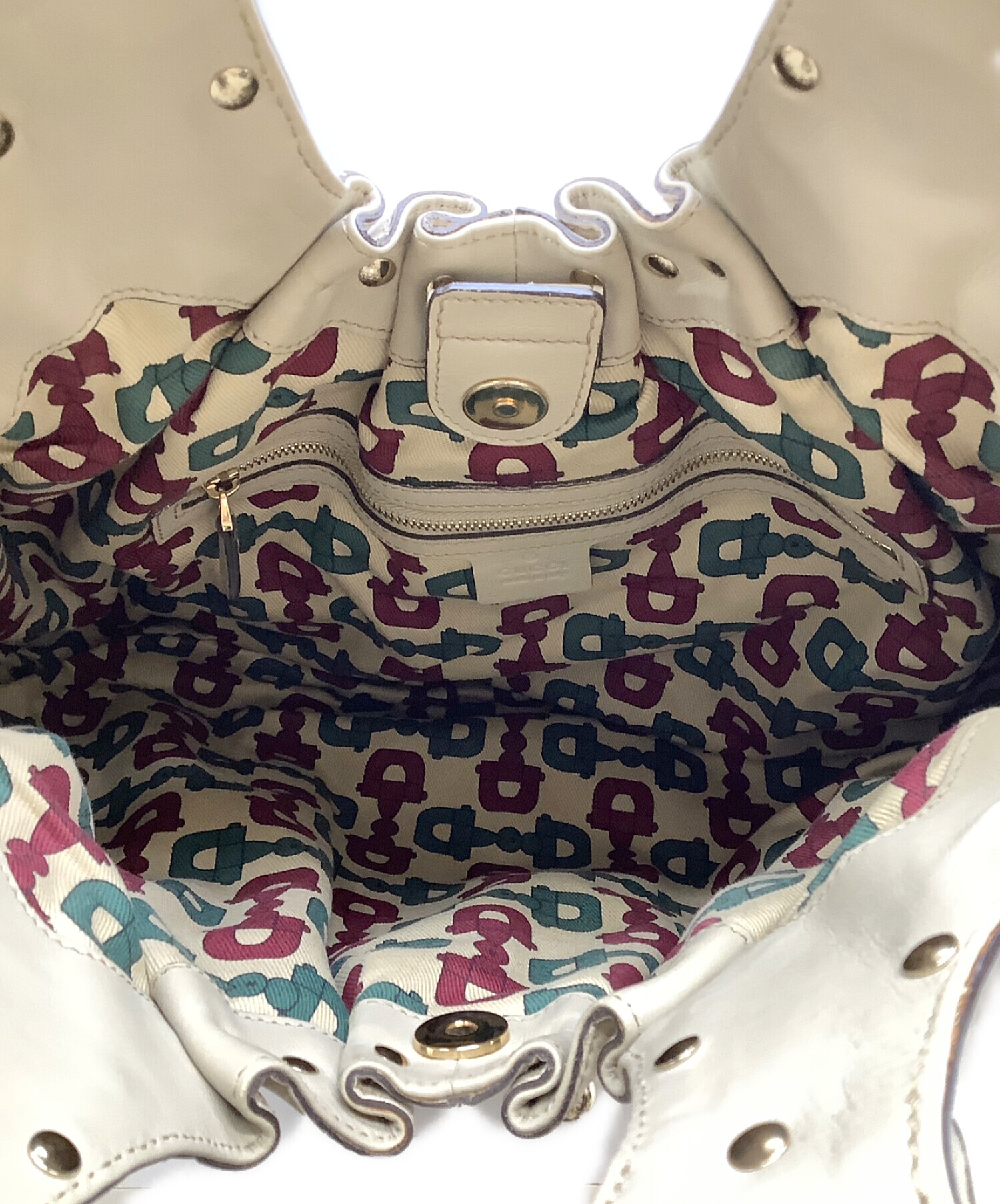 中古・古着通販】GUCCI (グッチ) ハンドバッグ ホワイト｜ブランド 