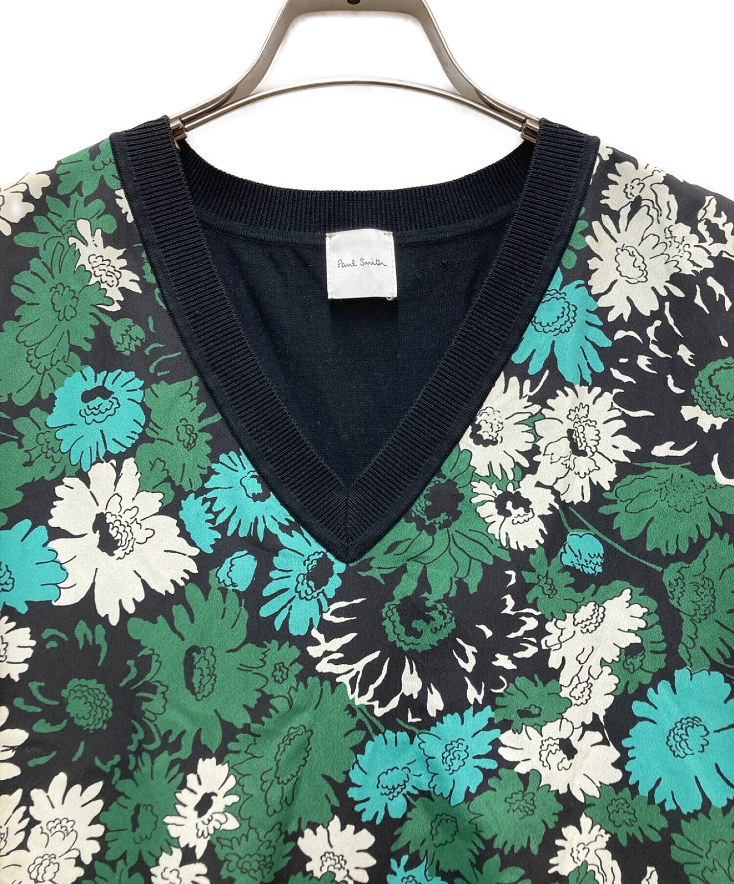 中古・古着通販】PAUL SMITH (ポールスミス) Vネックニット ブラック