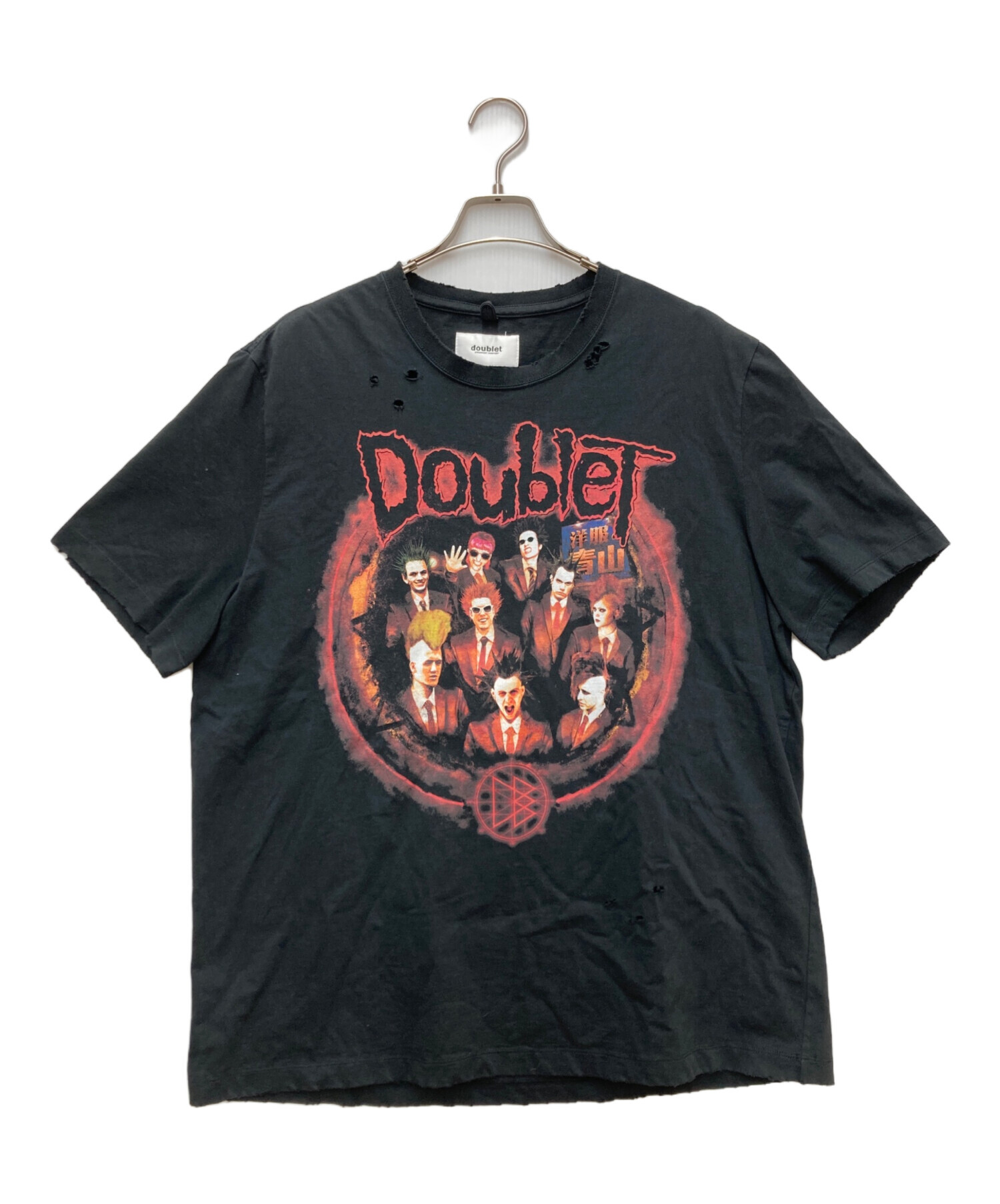 中古・古着通販】doublet (ダブレット) 洋服の青山 AOYAMA ROCK T-SHIRT ブラック サイズ:LARGE｜ブランド・古着通販  トレファク公式【TREFAC FASHION】スマホサイト