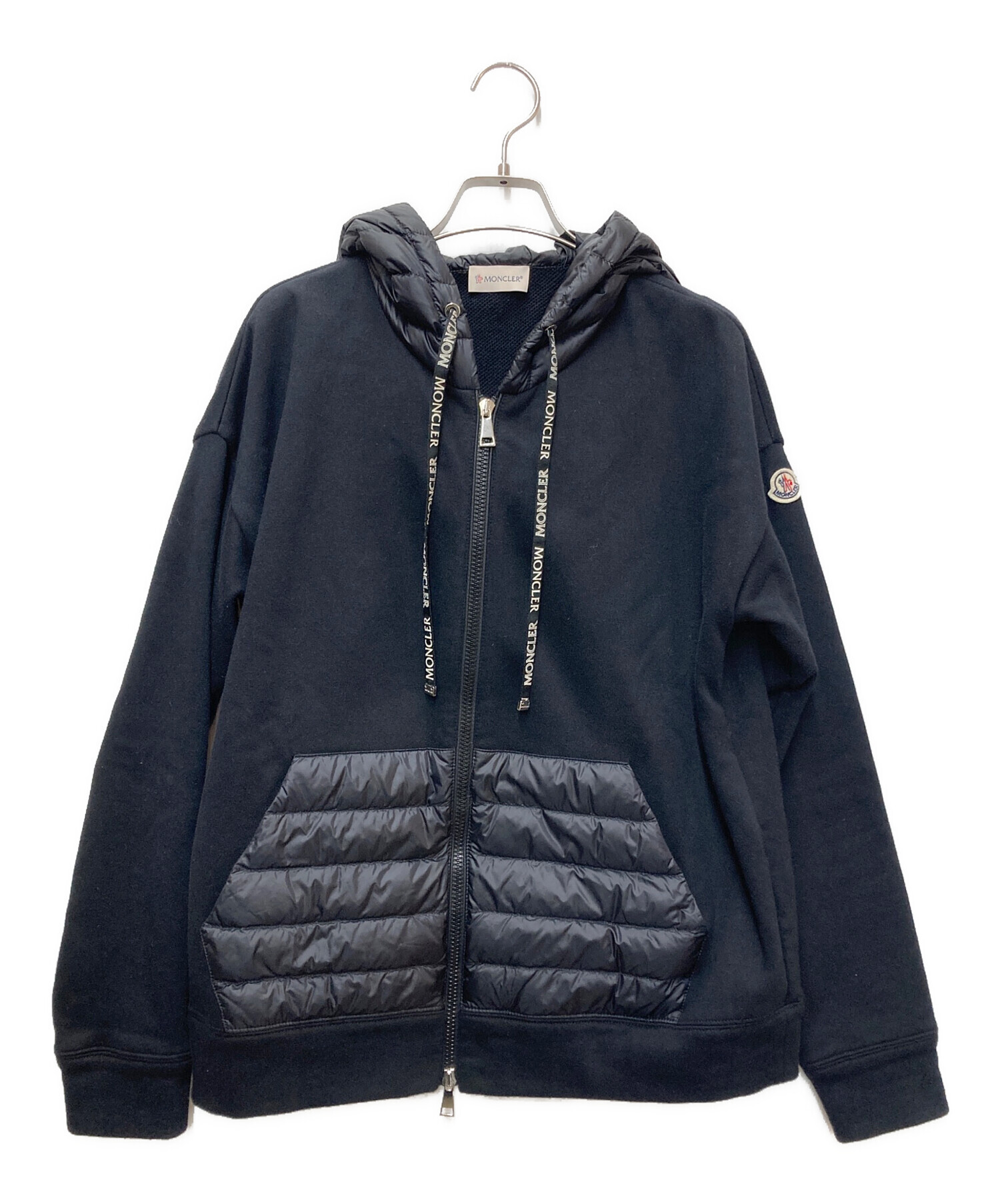 MONCLER (モンクレール) ダウン切替ジップパーカー ブラック サイズ:M