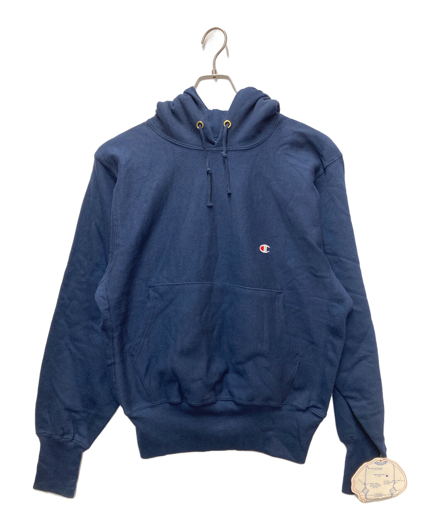 中古・古着通販】Champion REVERSE WEAVE (チャンピオンリバースウィーブ) プルオーバーパーカー ネイビー  サイズ:MEDIUM｜ブランド・古着通販 トレファク公式【TREFAC FASHION】スマホサイト