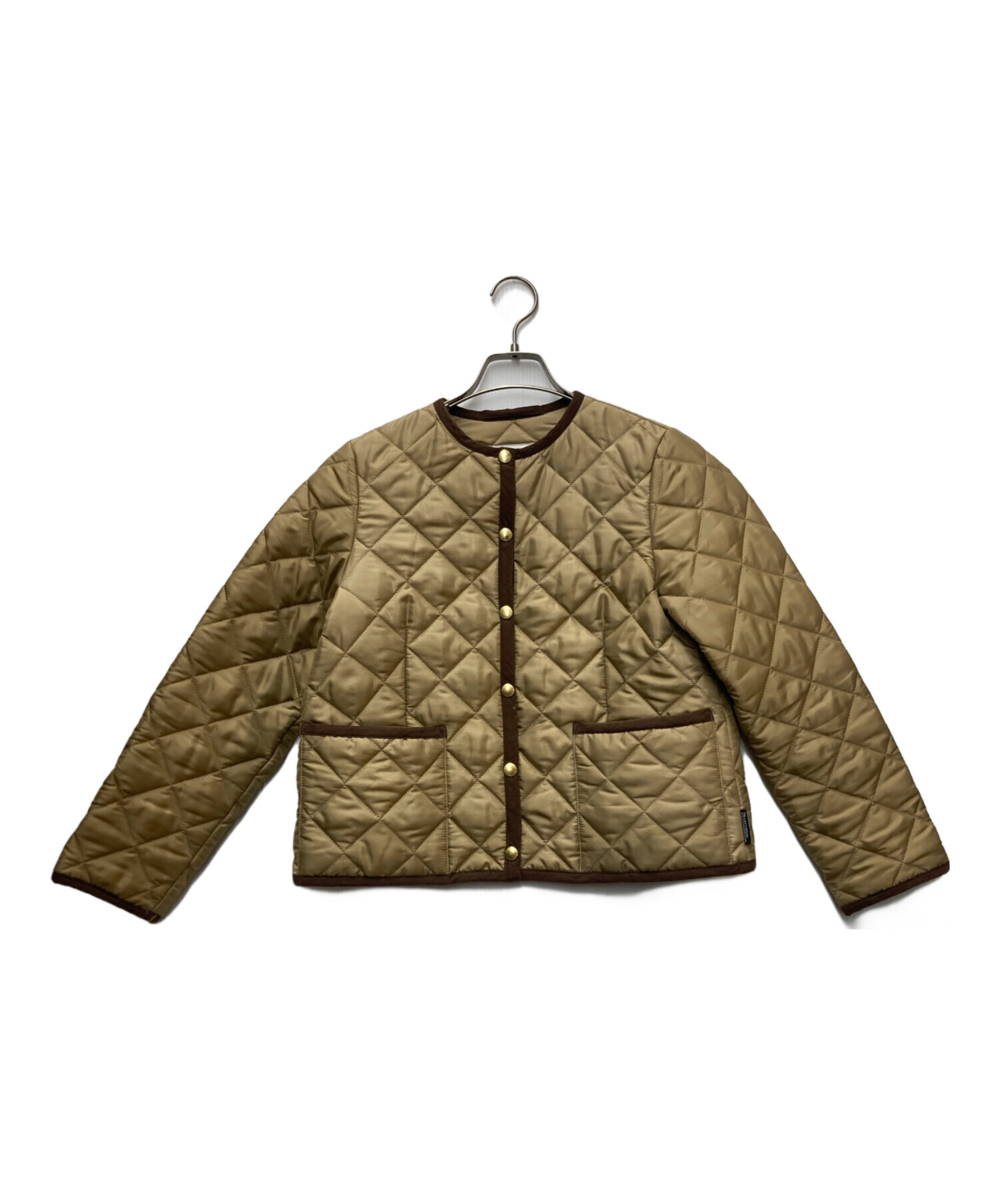 中古・古着通販】Traditional Weatherwear (トラディショナルウェザーウェア) キルティングノーカラージャケット ARKLEY  ベージュ サイズ:34｜ブランド・古着通販 トレファク公式【TREFAC FASHION】スマホサイト