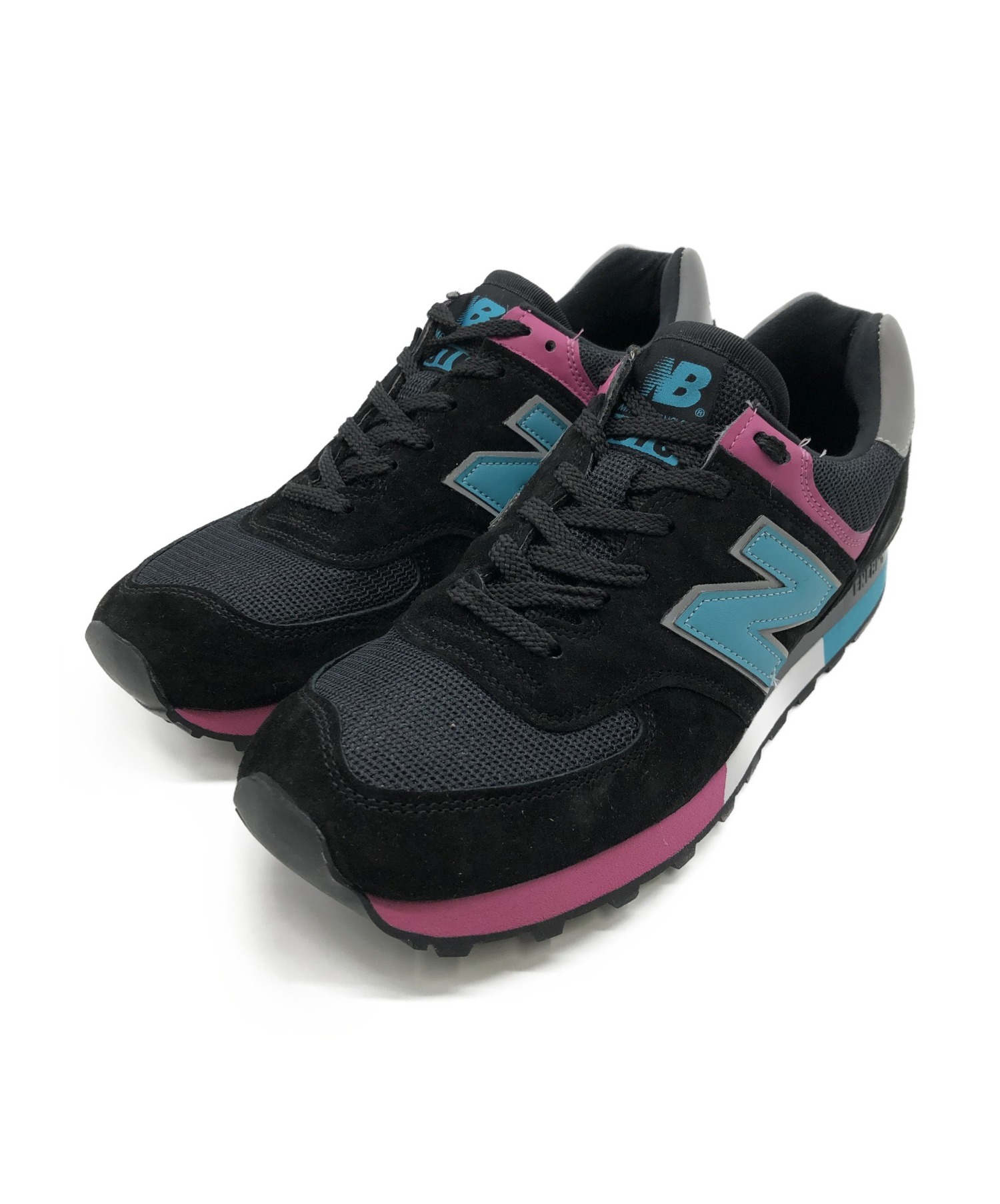 NEW BALANCE (ニューバランス) スニーカー ブラック×ピンク サイズ:10 M576 OM576BTP