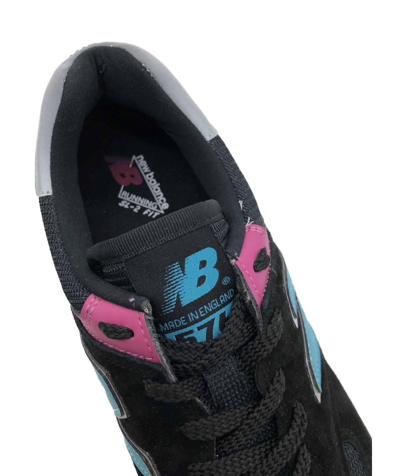 NEW BALANCE (ニューバランス) スニーカー ブラック×ピンク サイズ:10 M576 OM576BTP