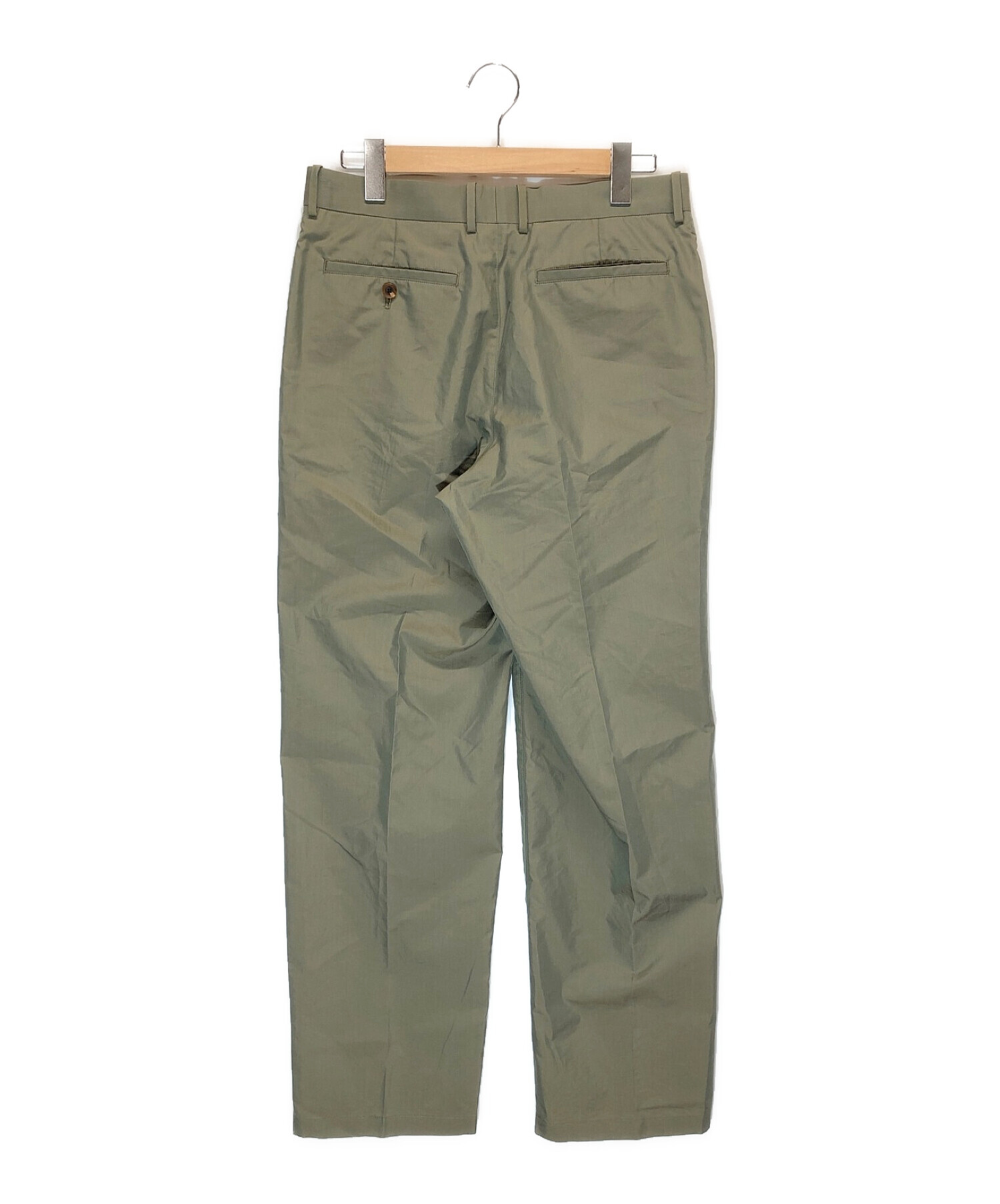 AURALEE (オーラリー) FINX POLYESTER SLACKS オリーブ サイズ:4