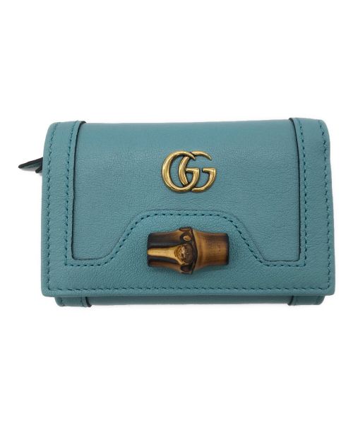 中古・古着通販】GUCCI (グッチ) バンブーミディアムウォレット スカイ