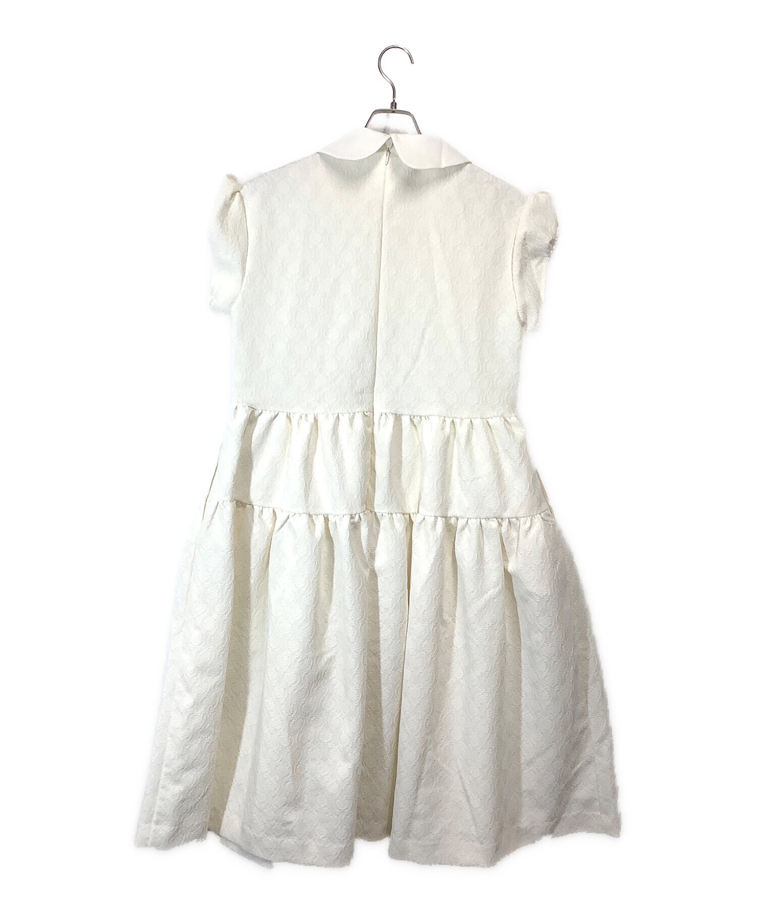 通販値段美品　アンミヌ　unminou ラウンドカラージャガードドレス　ワンピース ワンピース