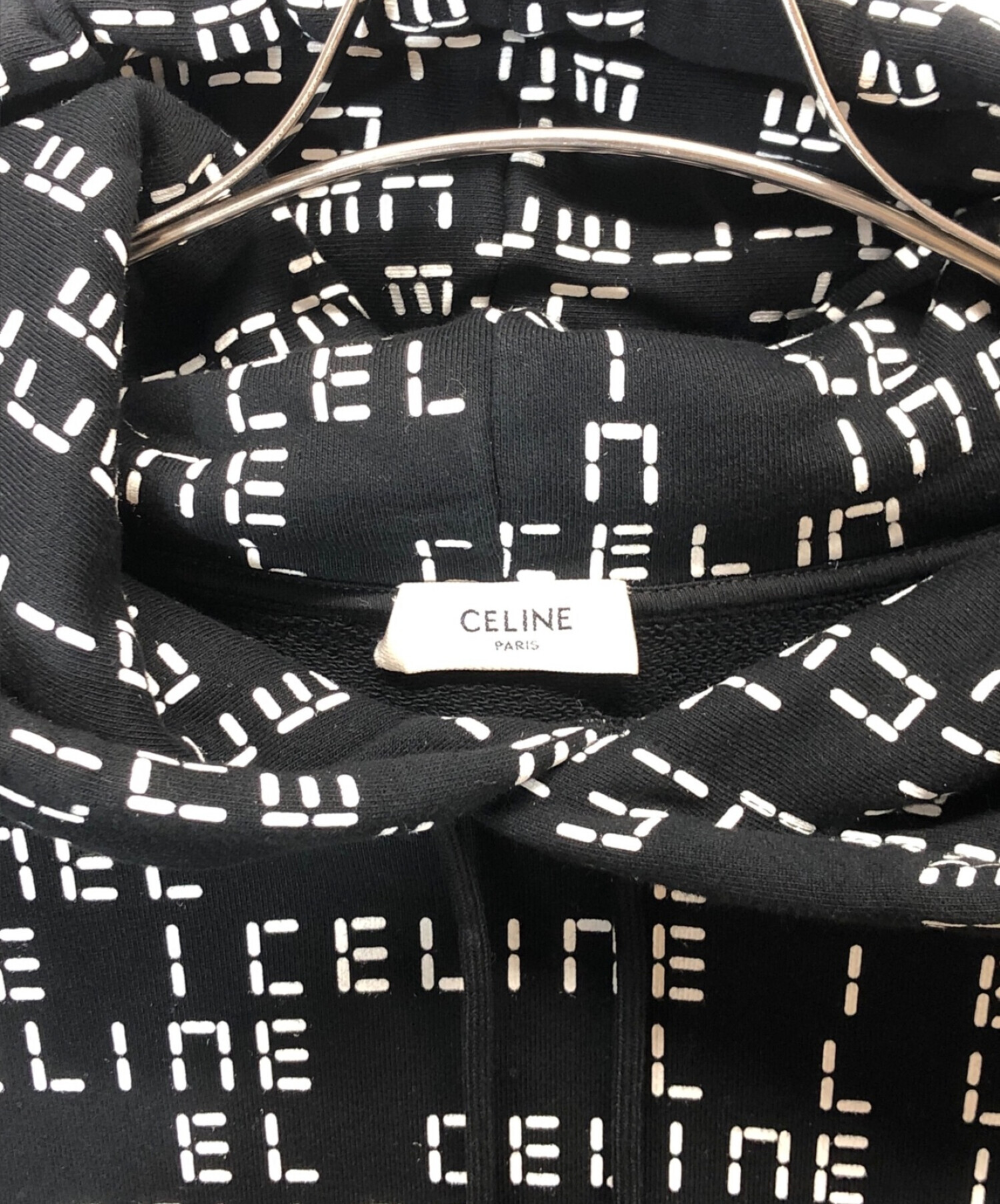 CELINE (セリーヌ) デジタルプリントパーカー ブラック サイズ:XL