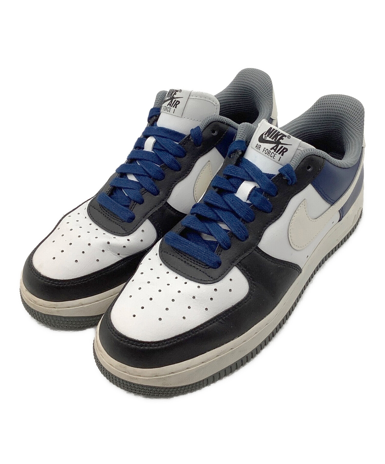 NIKE (ナイキ) AIR FORCE 1 LOW BY YOU グレー×ネイビー×ブラック サイズ:28.0