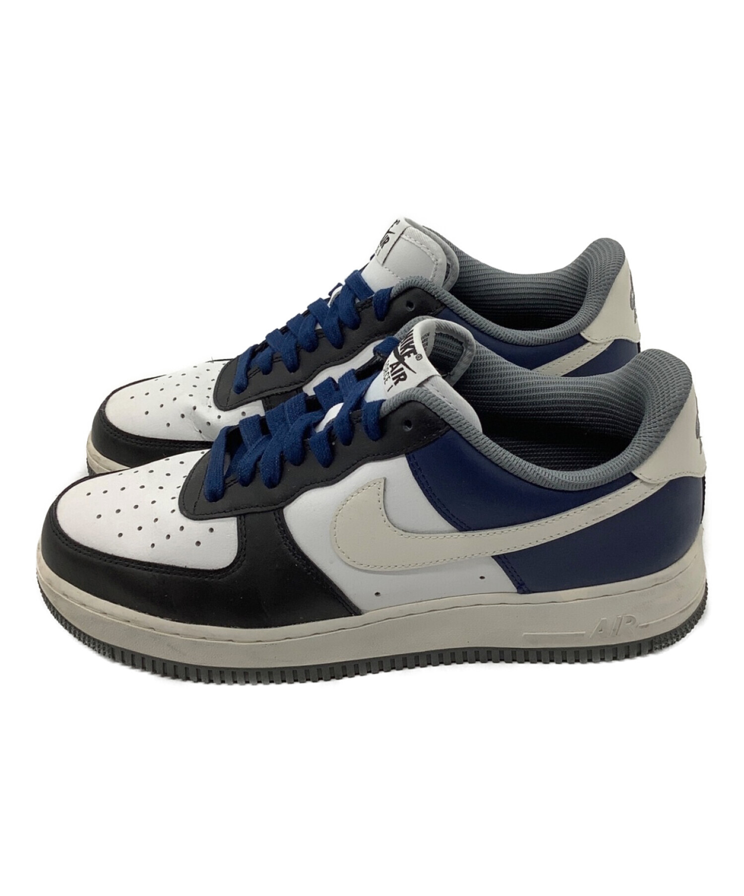 NIKE (ナイキ) AIR FORCE 1 LOW BY YOU グレー×ネイビー×ブラック サイズ:28.0