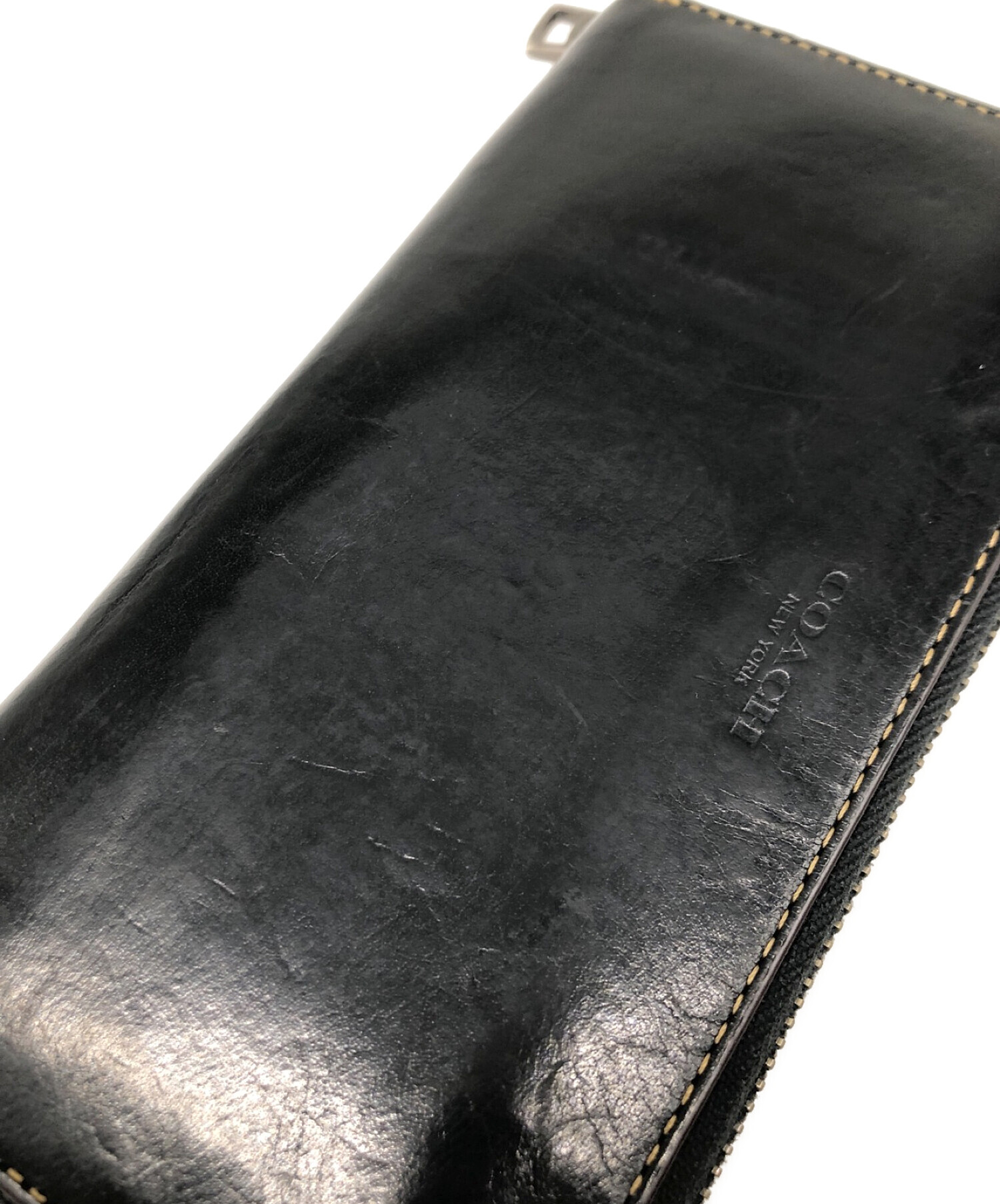 中古・古着通販】COACH (コーチ) アコーディオン ウォレット ブラック 