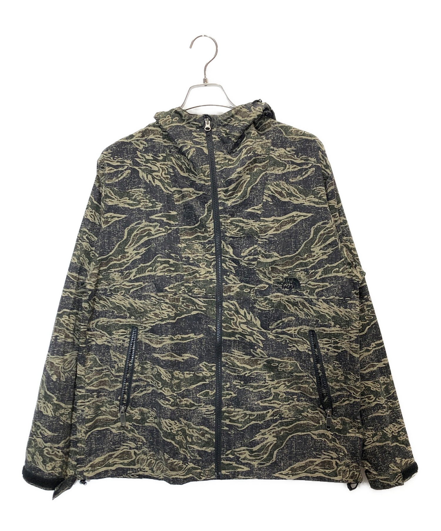 THE NORTH FACE (ザ ノース フェイス) NOVELTY COMPACT JACKET（ノベルティコンパクトジャケット）  グレー×ブラック サイズ:M