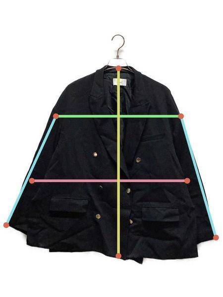 【中古・古着通販】soerte (ソエルテ) Over size 6B assort blazer(オーバーサイズ6ボタンアソートブレザー) ネイビー  サイズ:3｜ブランド・古着通販 トレファク公式【TREFAC FASHION】スマホサイト