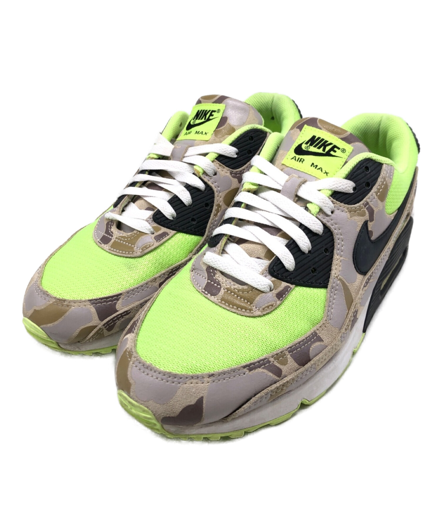 NIKE (ナイキ) AIR MAX 90 DUCK CAMO ベージュ×黄緑 サイズ:SIZE 29cm