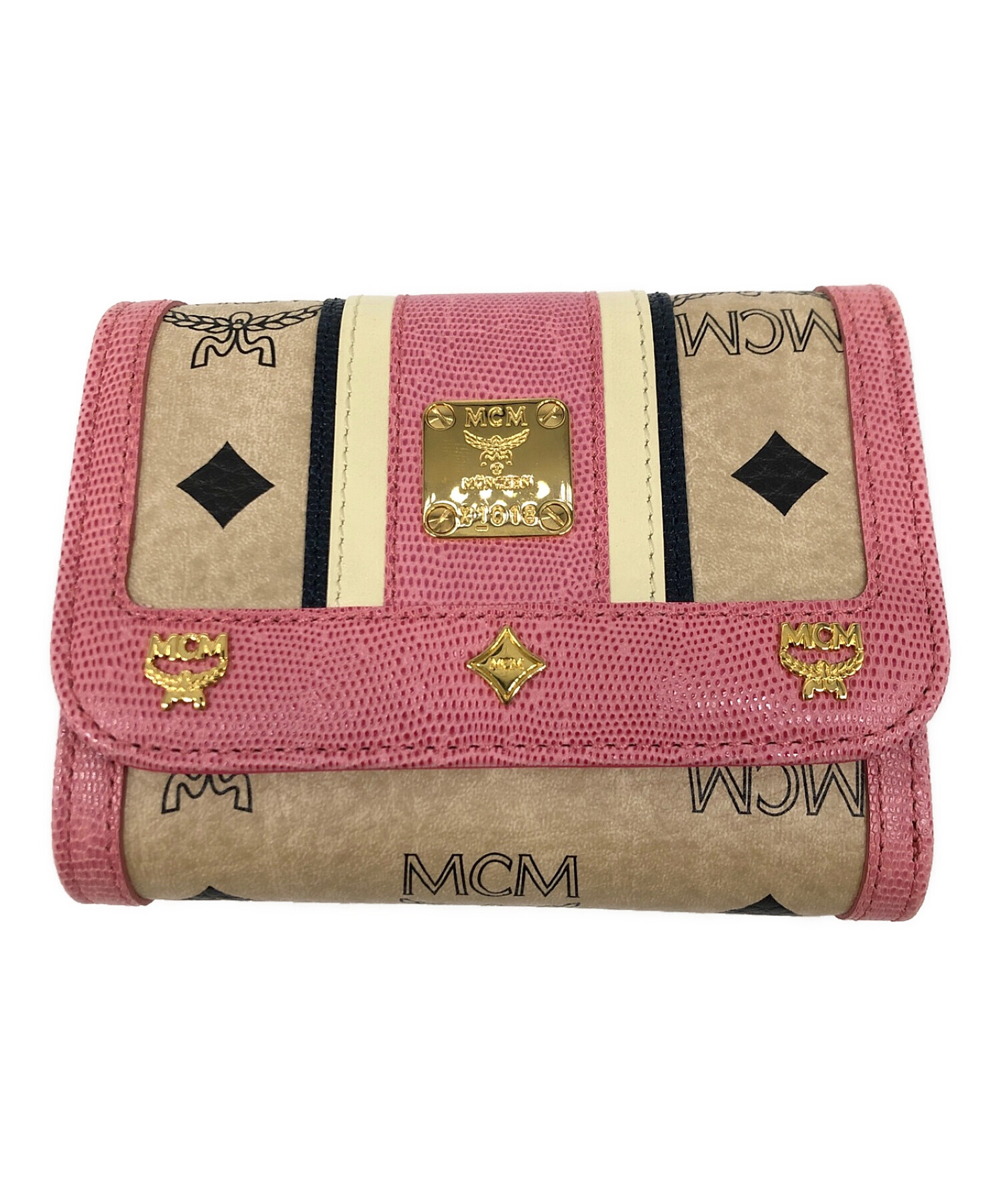 サイズ交換ＯＫ】 MCM ピンクモノグラム財布 小物 - powertee.com