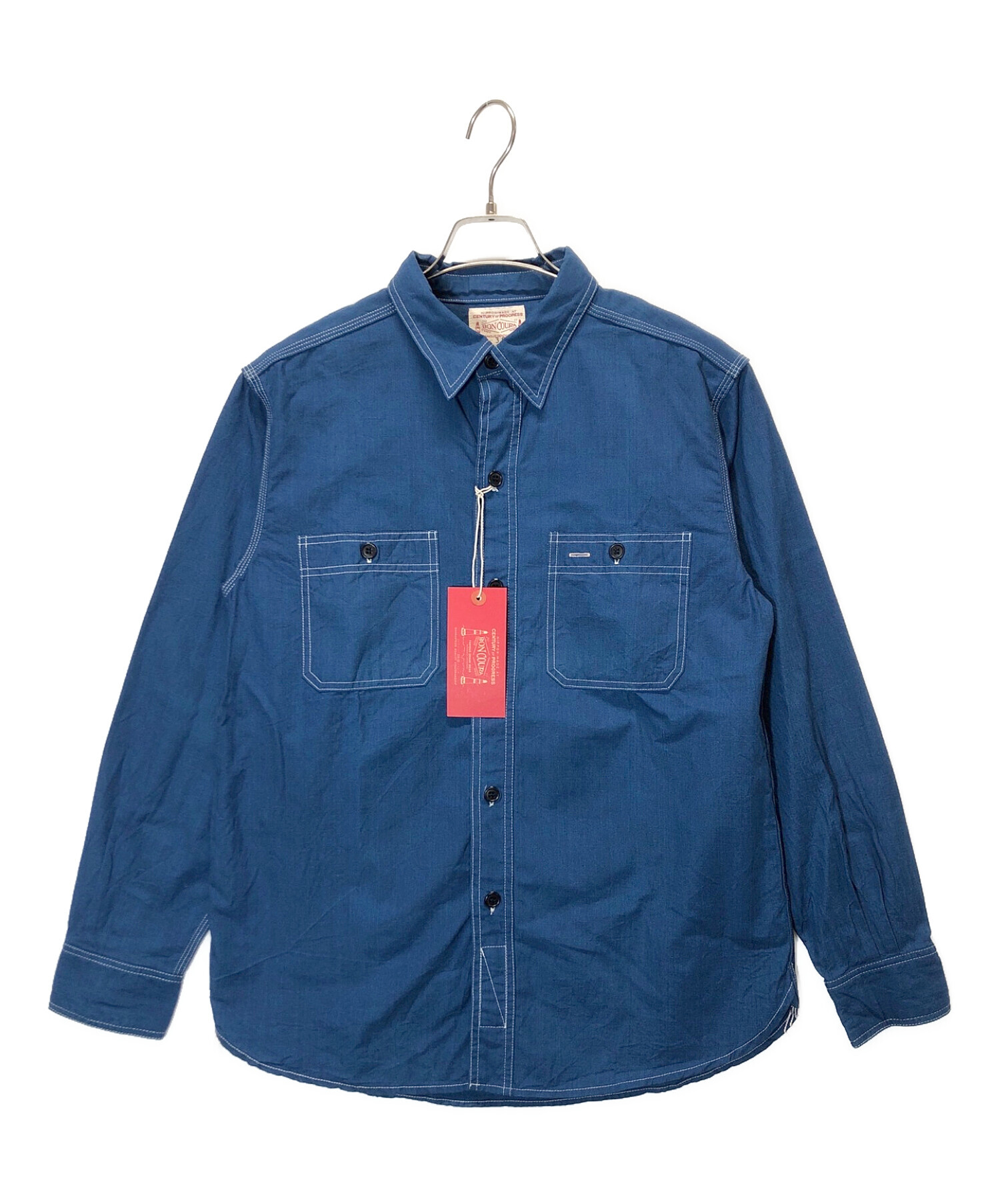中古・古着通販】BONCOURA (ボンクラ) USNワークシャツ ブルー サイズ 