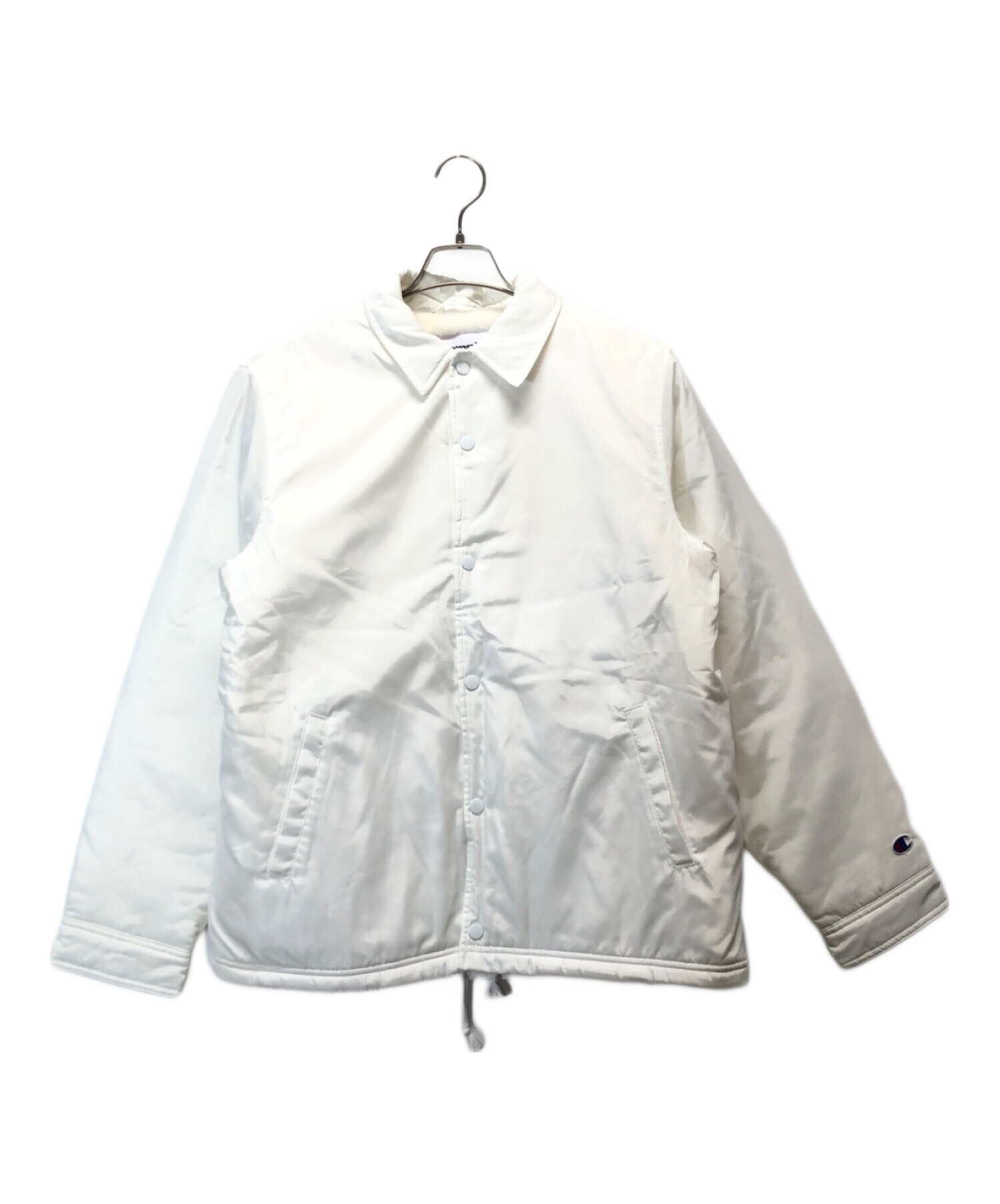 Champion (チャンピオン) SUPREME (シュプリーム) Label Coaches Jacket ホワイト サイズ:L