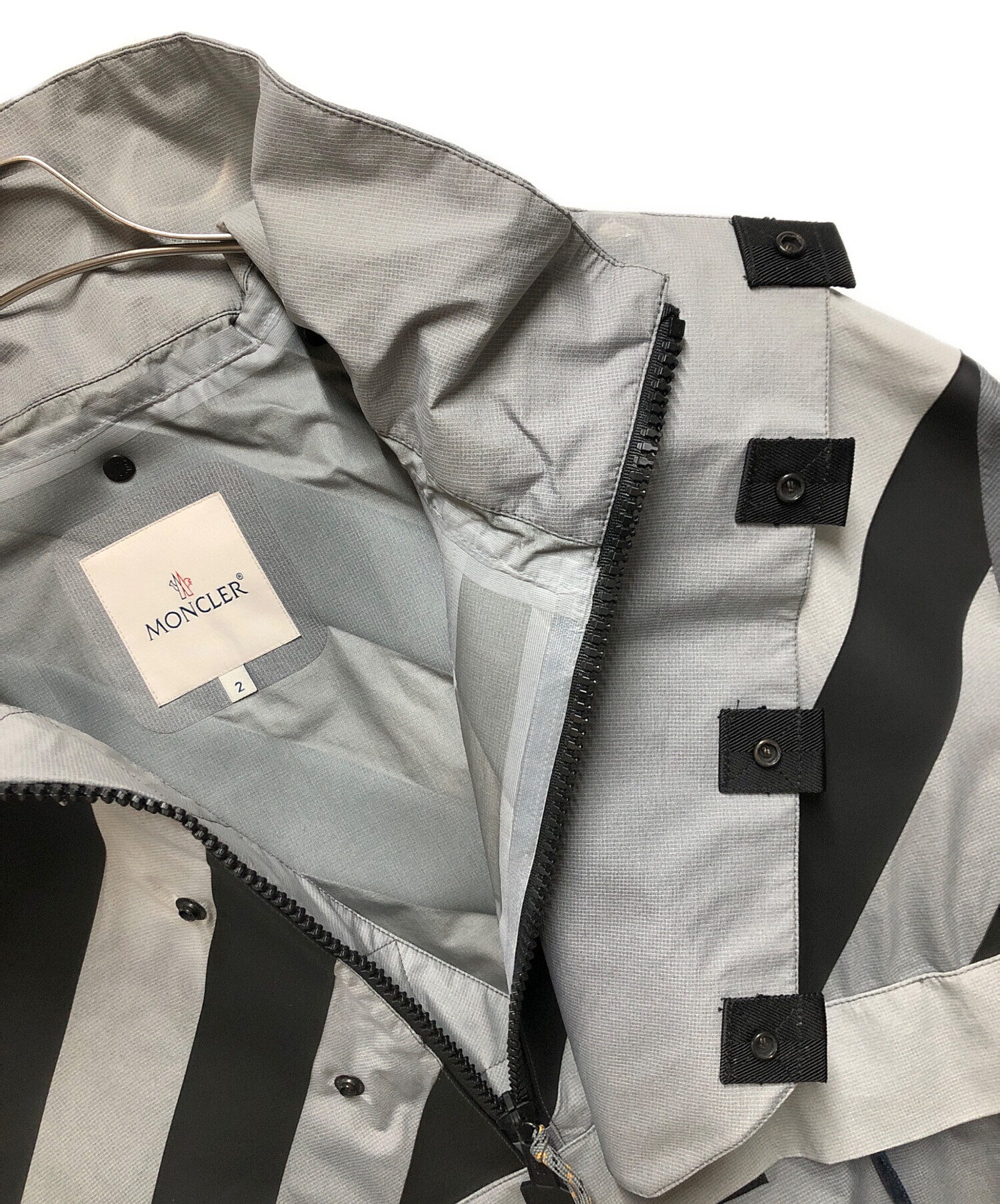 中古・古着通販】MONCLER (モンクレール) OFFWHITE (オフホワイト) ナイロンジャケット グレー  サイズ:ＳＩＺＥ２｜ブランド・古着通販 トレファク公式【TREFAC FASHION】スマホサイト