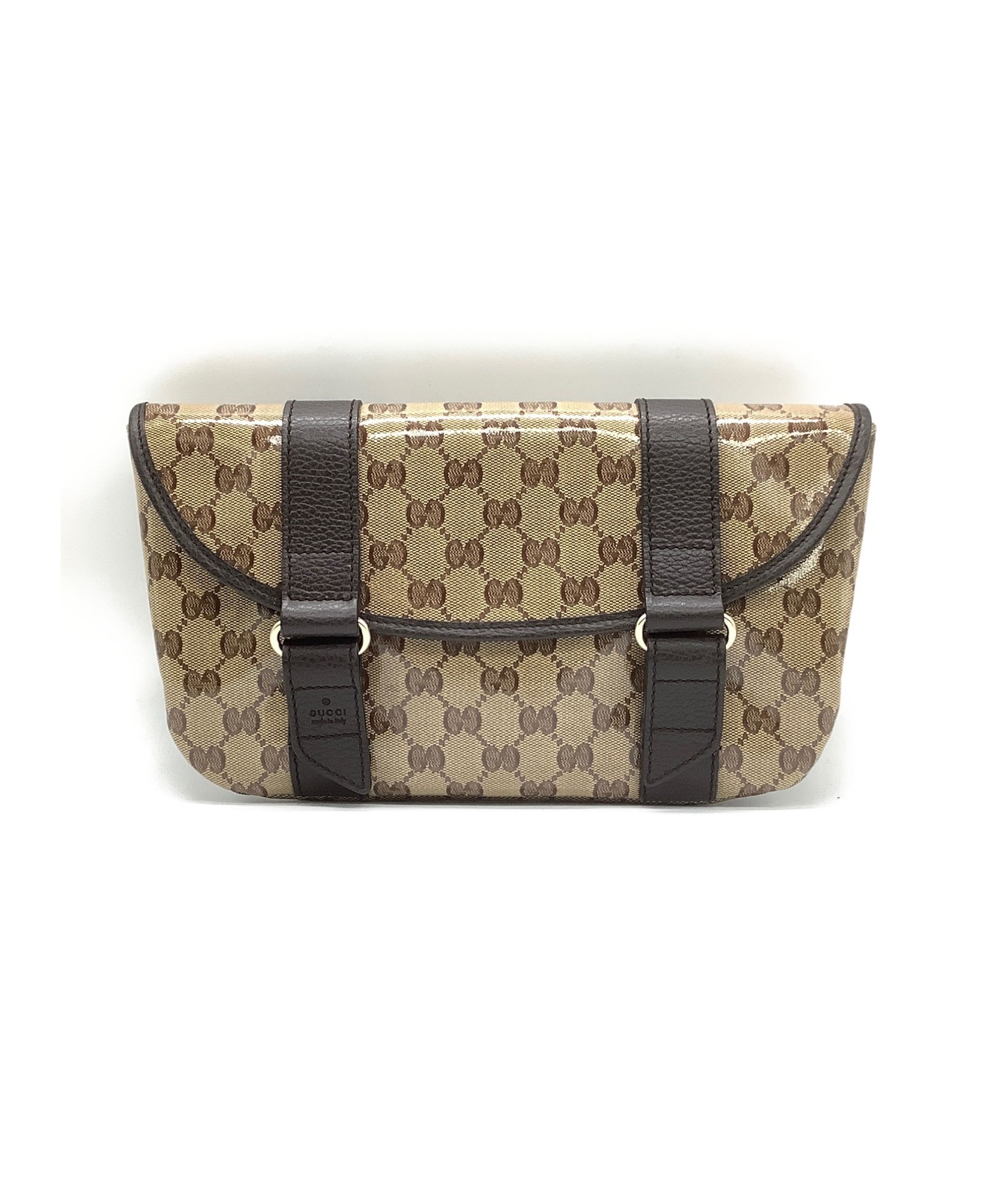 GUCCI (グッチ) ボディバッグ ブラウン GGクリスタル 374617 200047