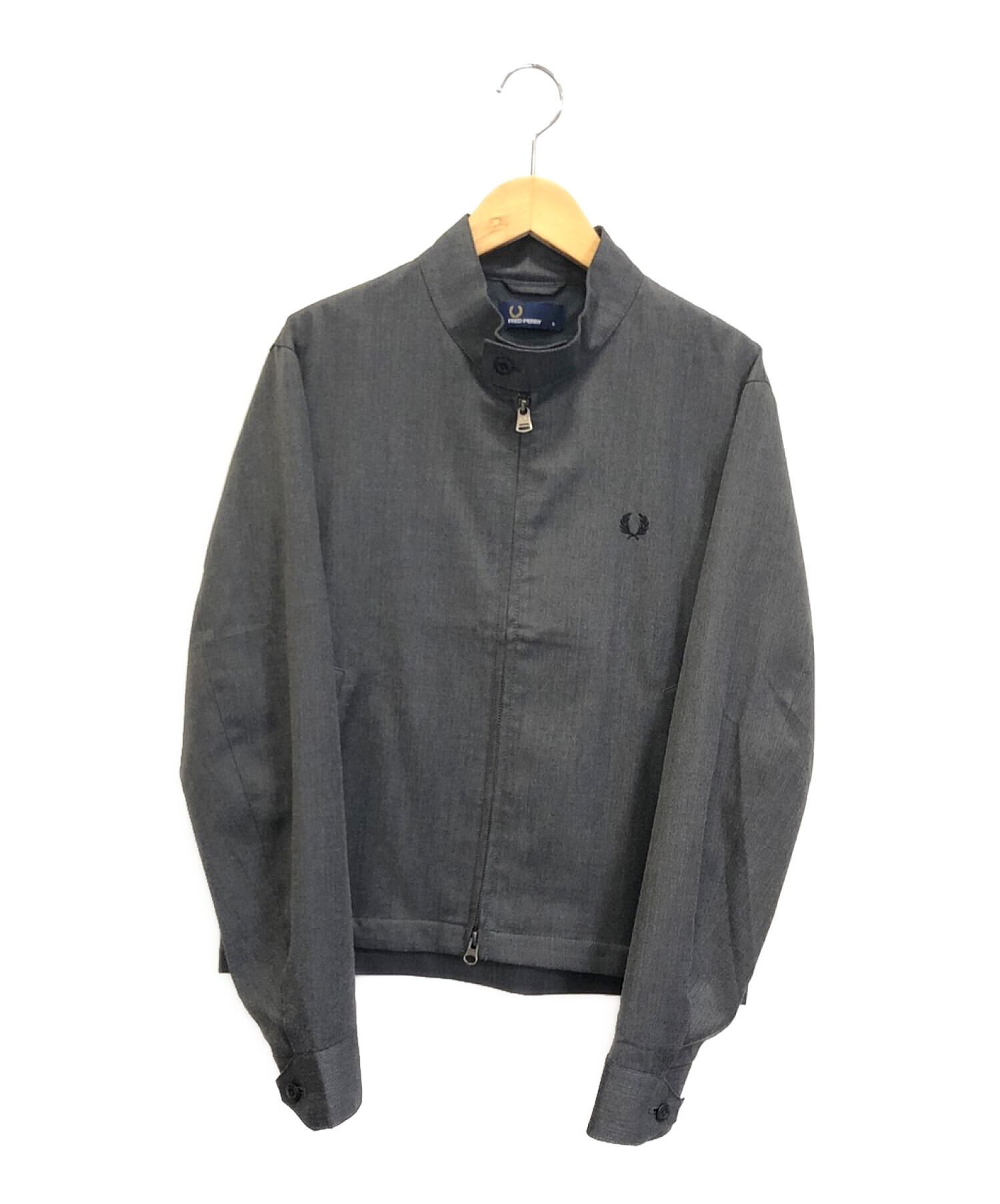 FRED PERRY (フレッドペリー) ジップアップジャケット グレー サイズ:S