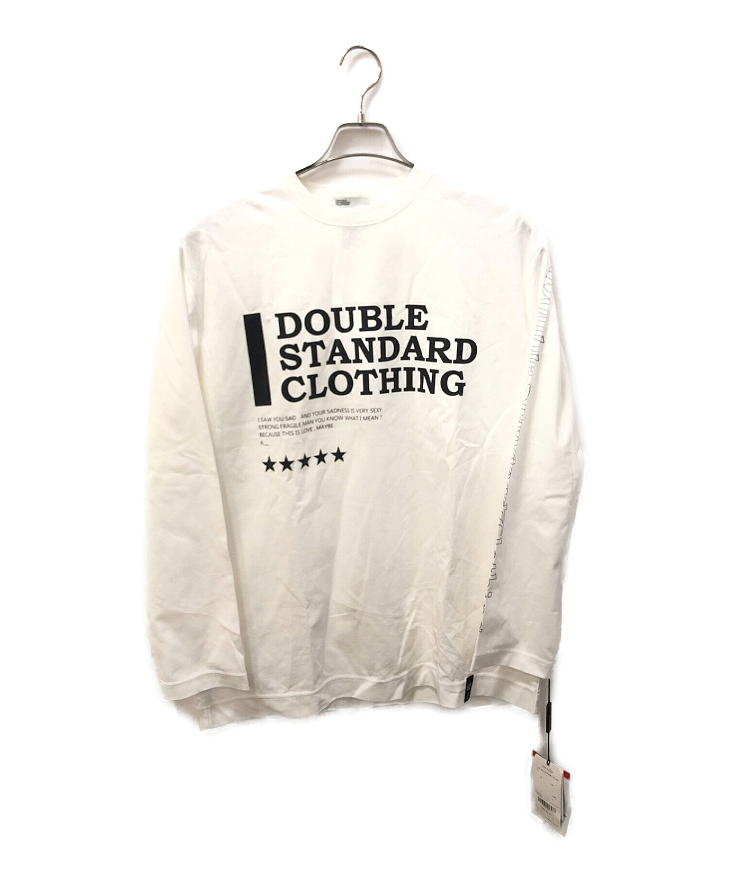DOUBLE STANDARD CLOTHING (ダブルスタンダードクロージング) ビッグロゴロングTシャツ ホワイト サイズ:F 未使用品