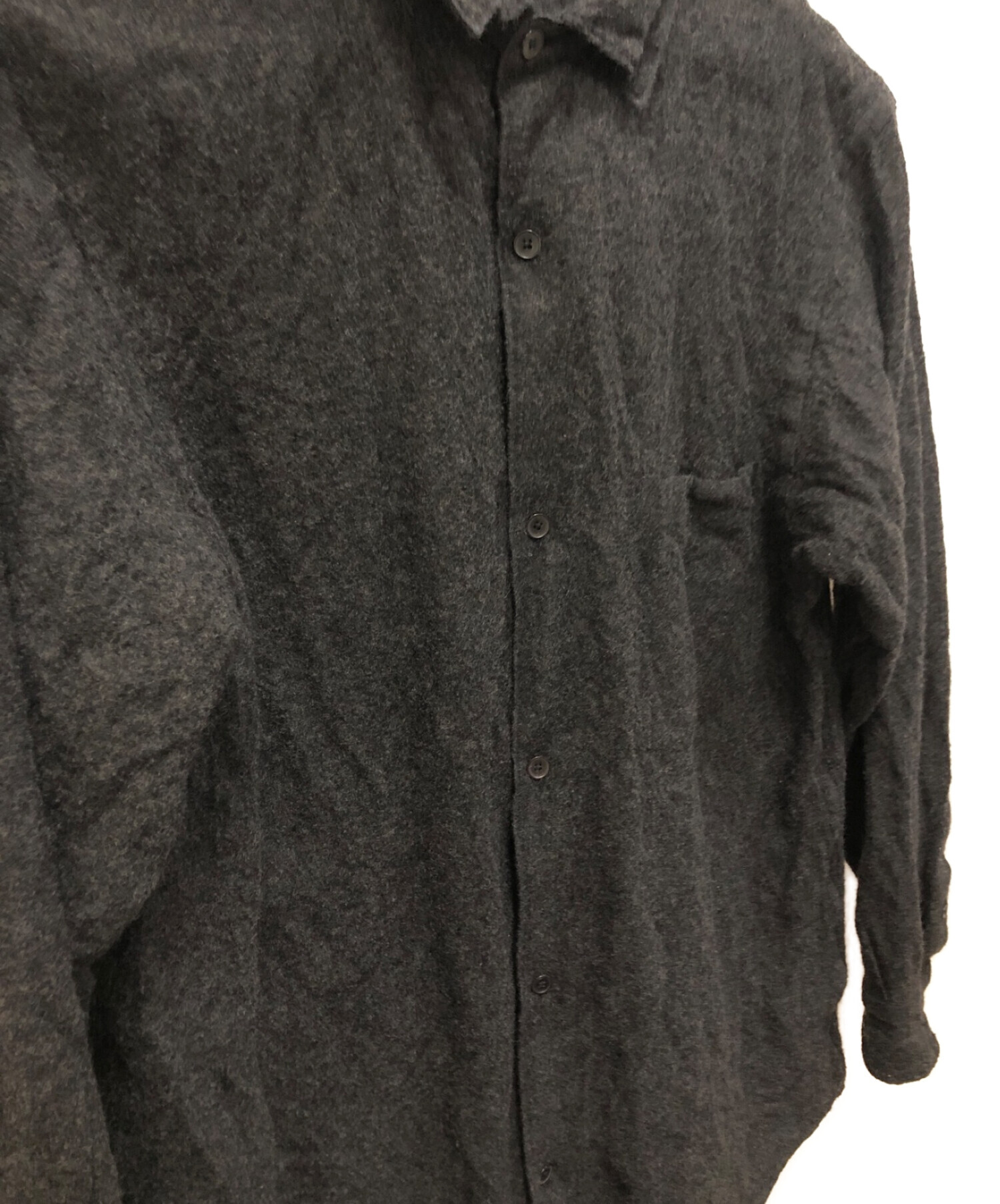 COMOLI (コモリ) ウールシルクシャツ ブラック サイズ:2