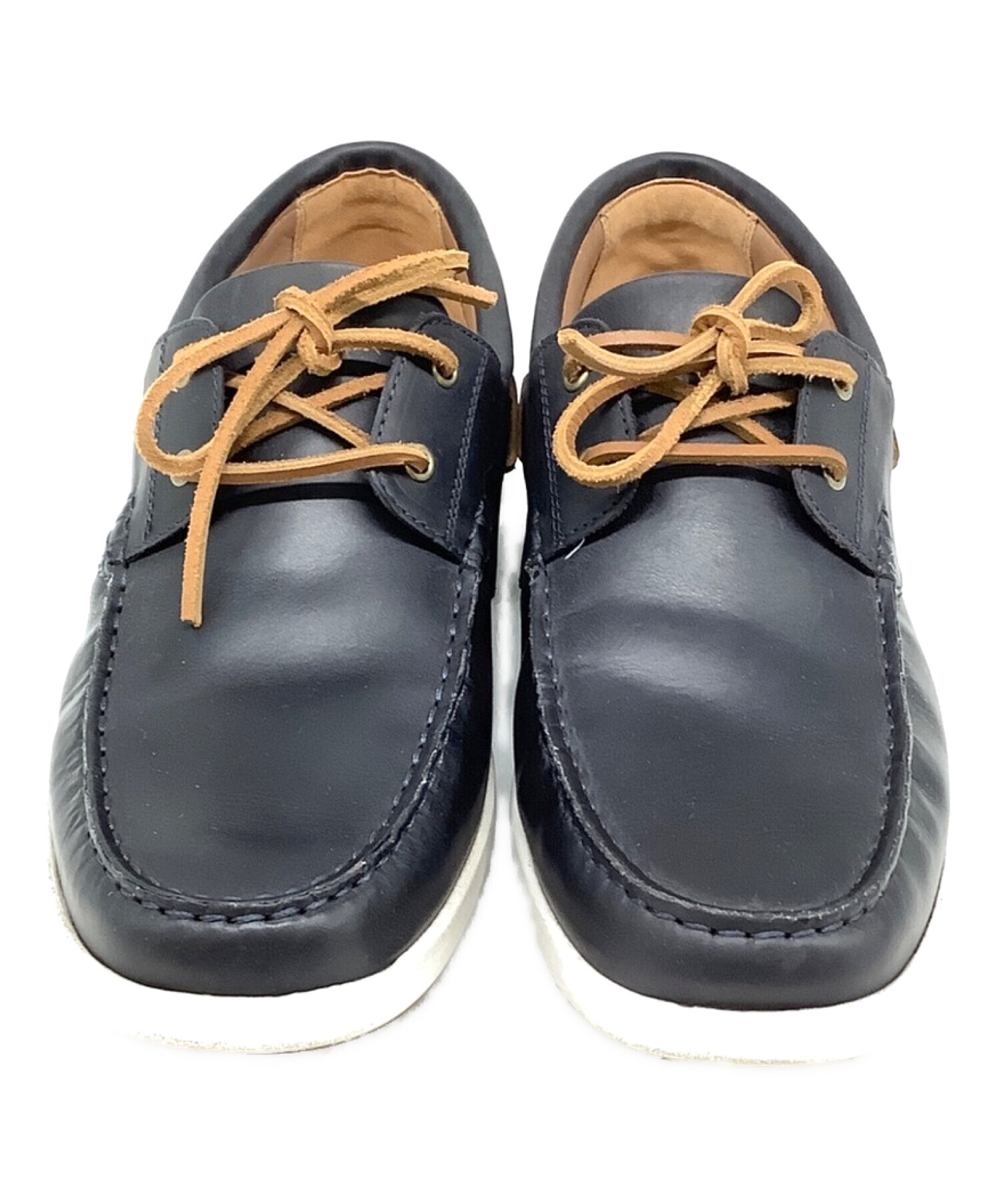 中古・古着通販】CLARKS (クラークス) スリッポン ネイビー サイズ 