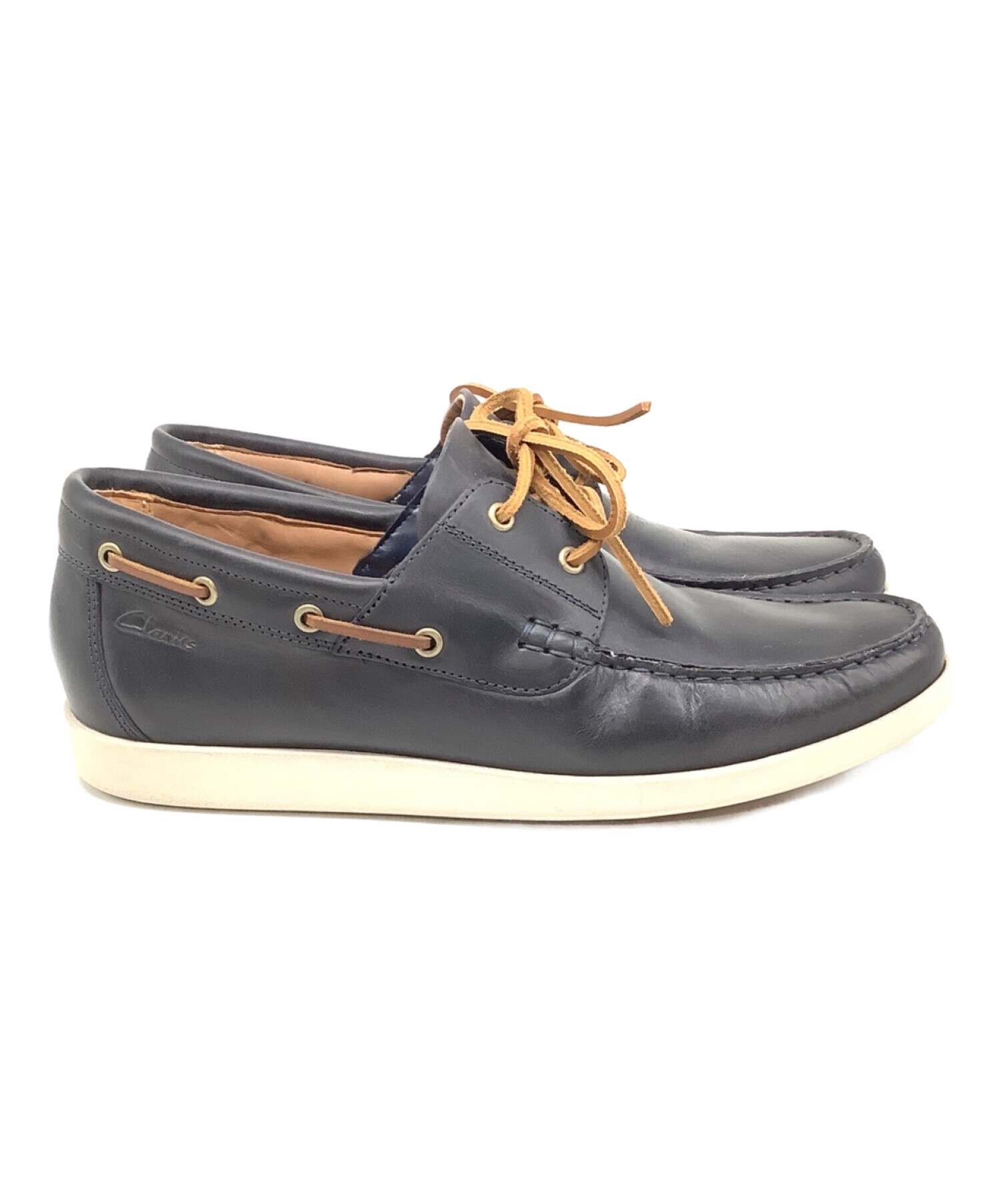 中古・古着通販】CLARKS (クラークス) スリッポン ネイビー サイズ