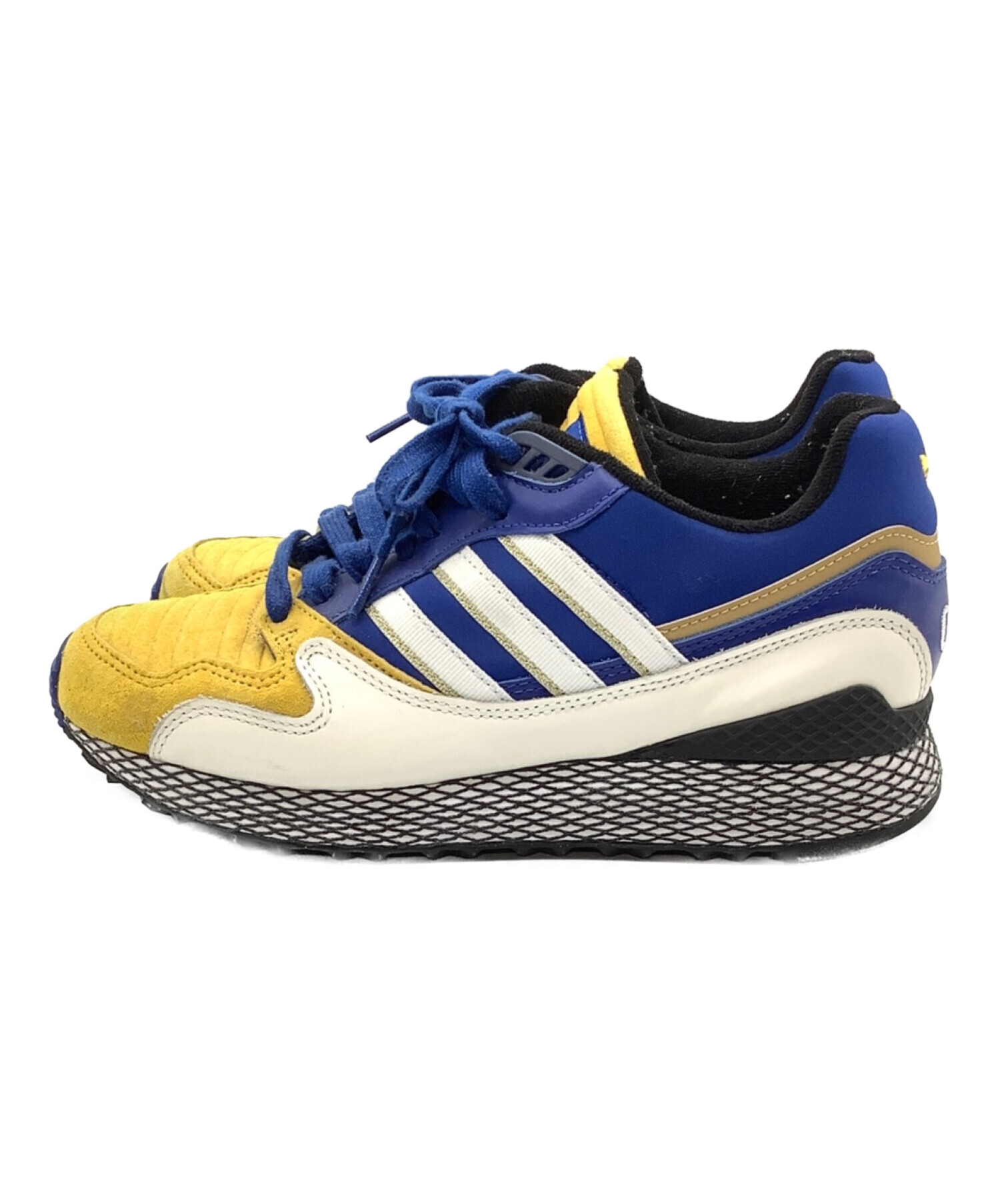 adidas (アディダス) ローカットスニーカー ブルー×イエロー サイズ:JP245