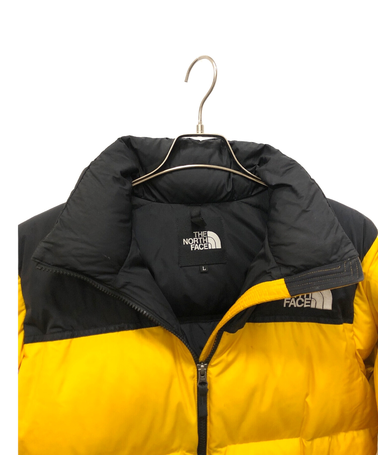 THE NORTH FACE (ザ ノース フェイス) ヌプシジャケット イエロー×ブラック サイズ:L