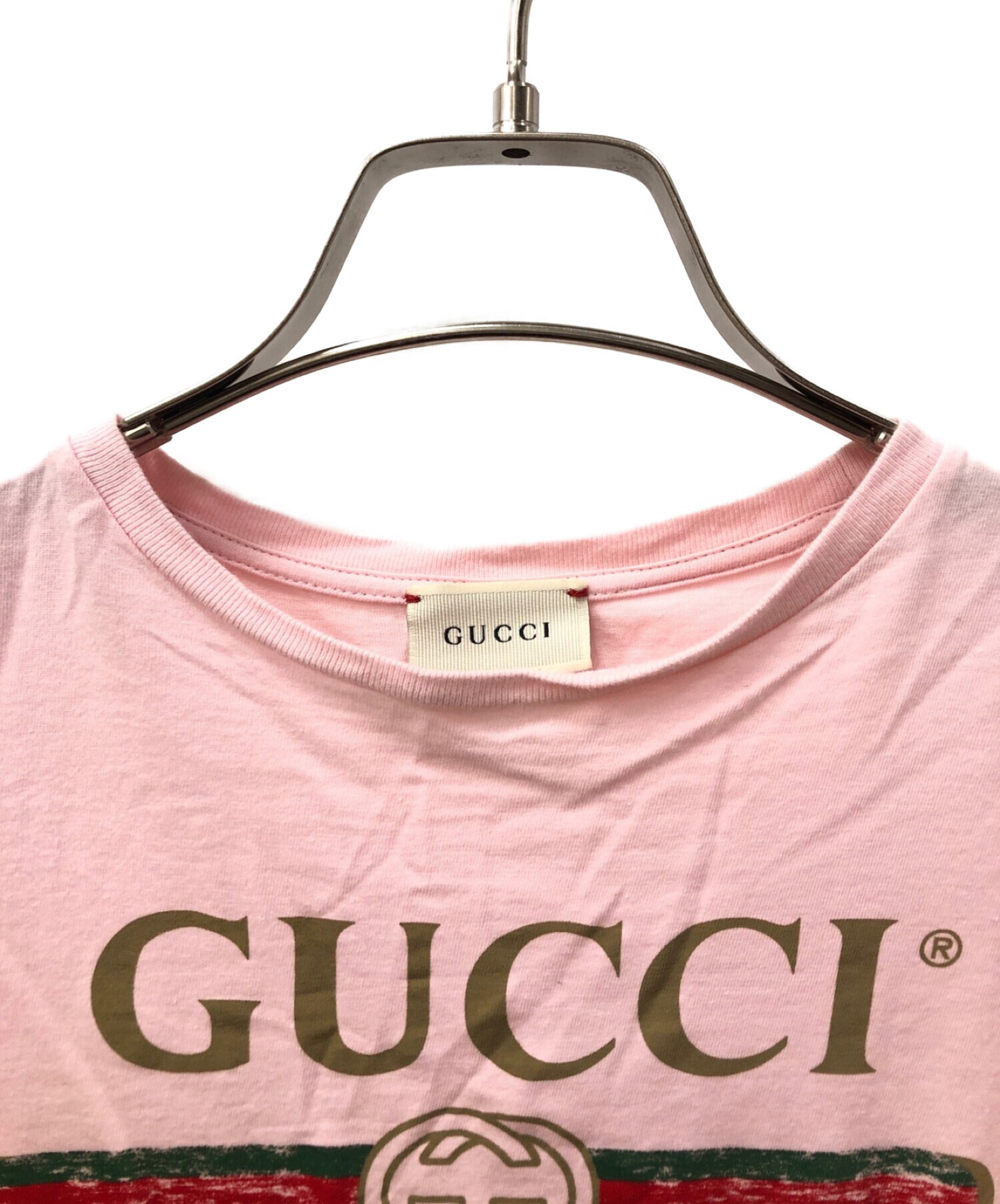 中古・古着通販】GUCCI (グッチ) 半袖カットソー ピンク サイズ:10｜ブランド・古着通販 トレファク公式【TREFAC  FASHION】スマホサイト