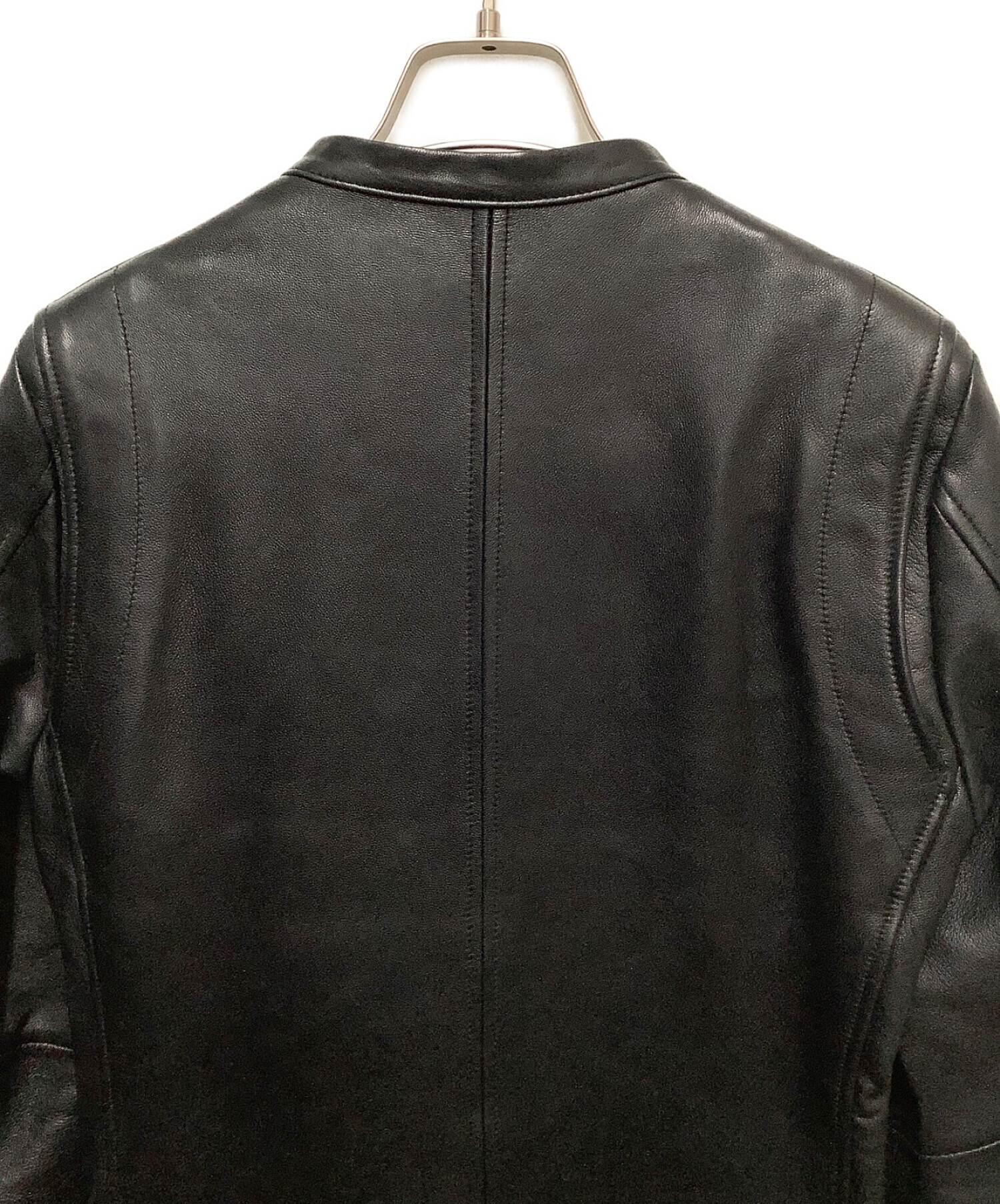 MORGAN HOMME (モルガンオム) シングルライダースジャケット ブラック サイズ:S