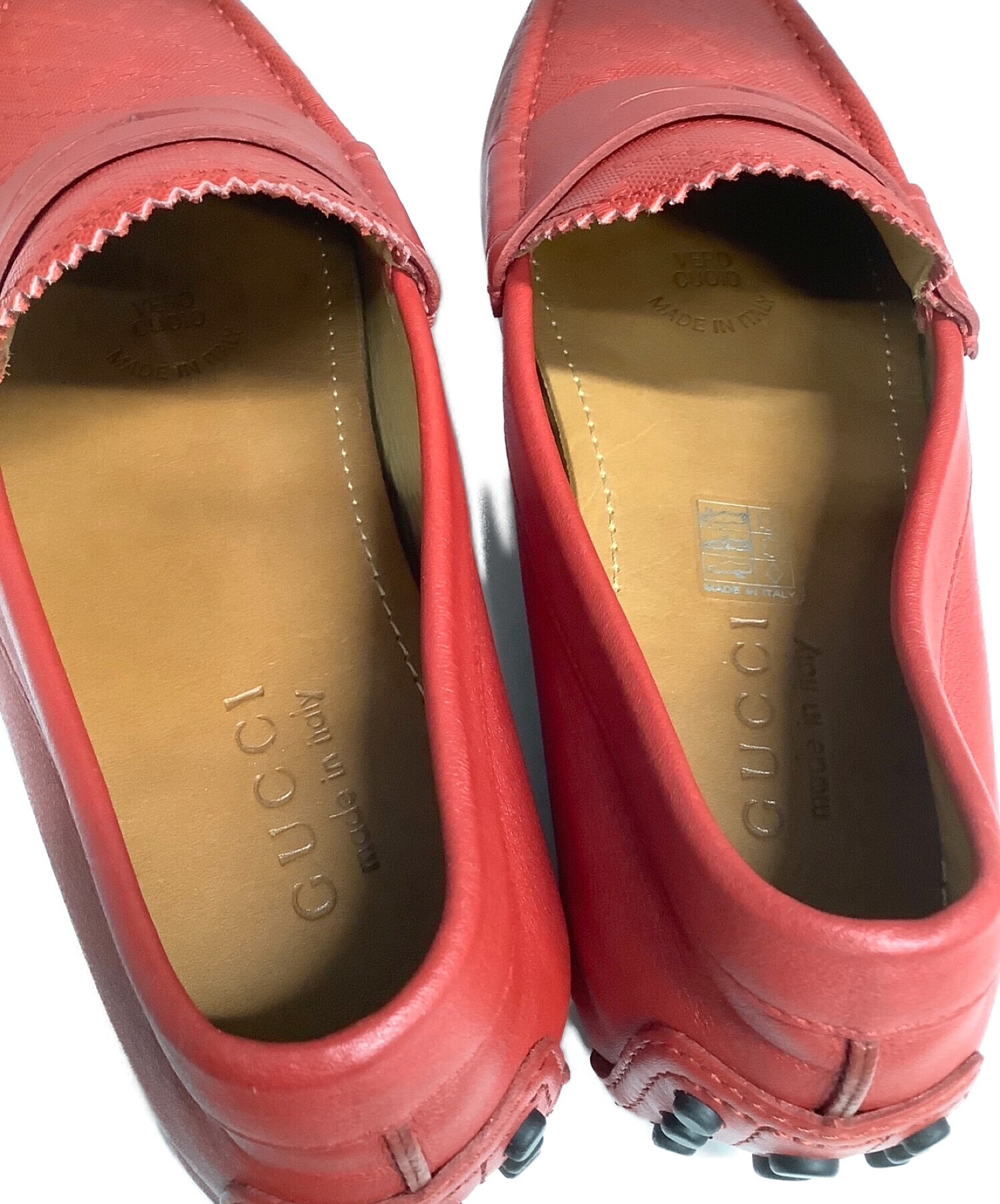 中古・古着通販】GUCCI (グッチ) ドライビングシューズ レッド サイズ