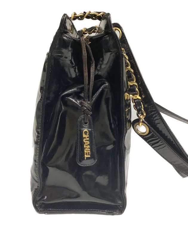 中古・古着通販】CHANEL (シャネル) チェーンハンドバッグ ブラック