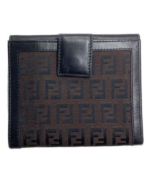 中古・古着通販】FENDI (フェンディ) 2つ折り財布 ブラック×ブラウン