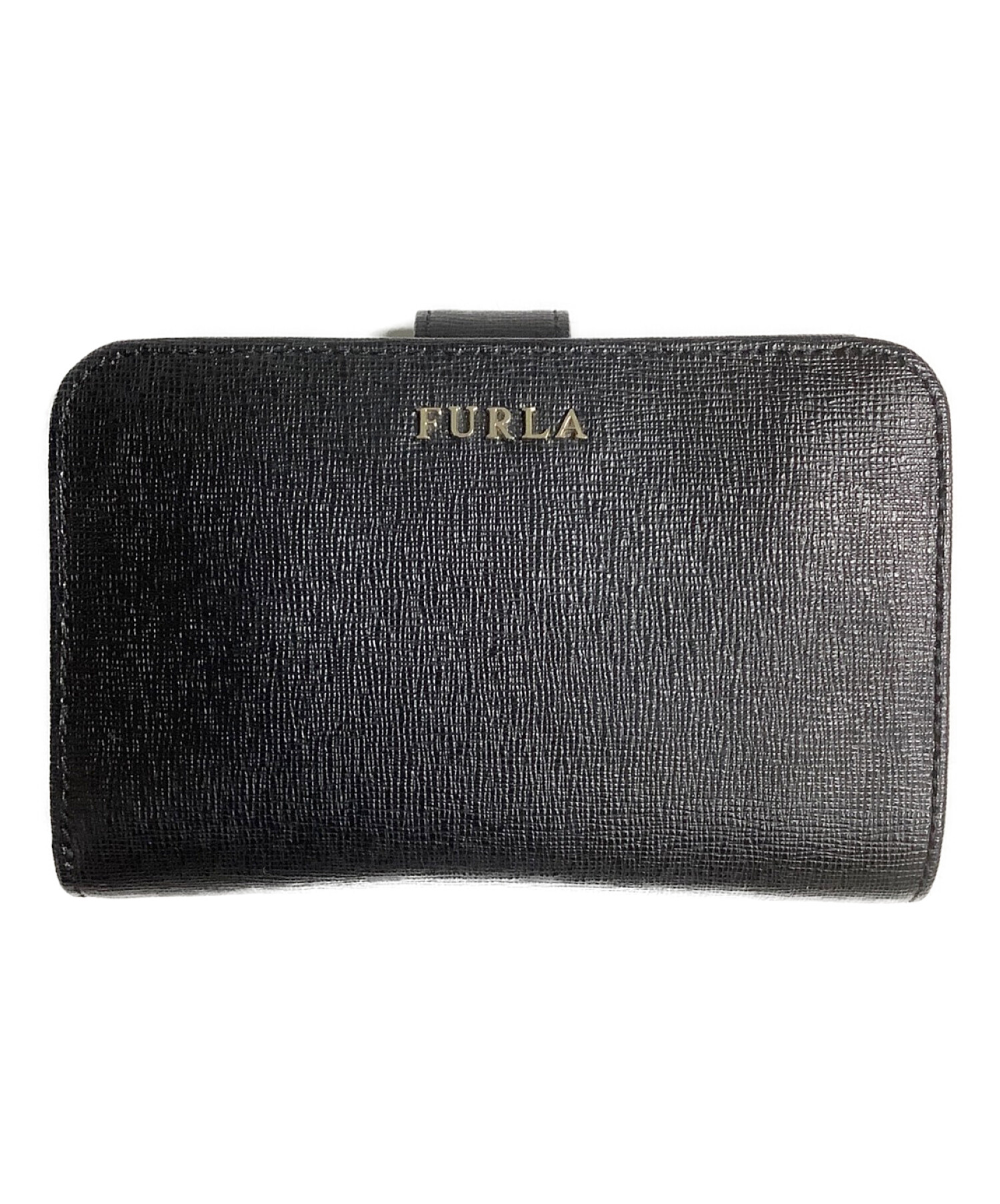 中古・古着通販】FURLA (フルラ) 2つ折り財布 ブラック｜ブランド