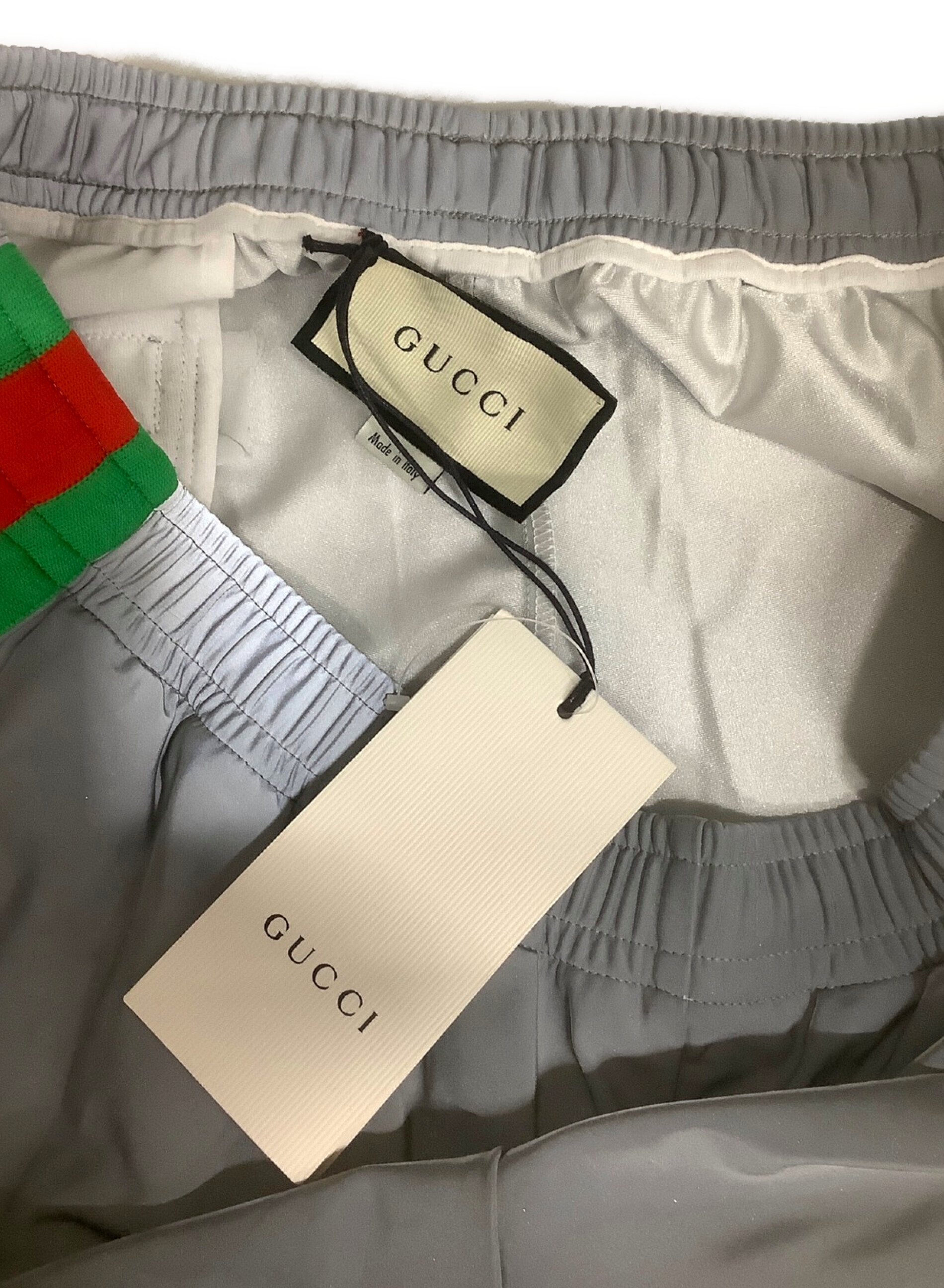 中古・古着通販】GUCCI (グッチ) イージーパンツ グレー×レッド