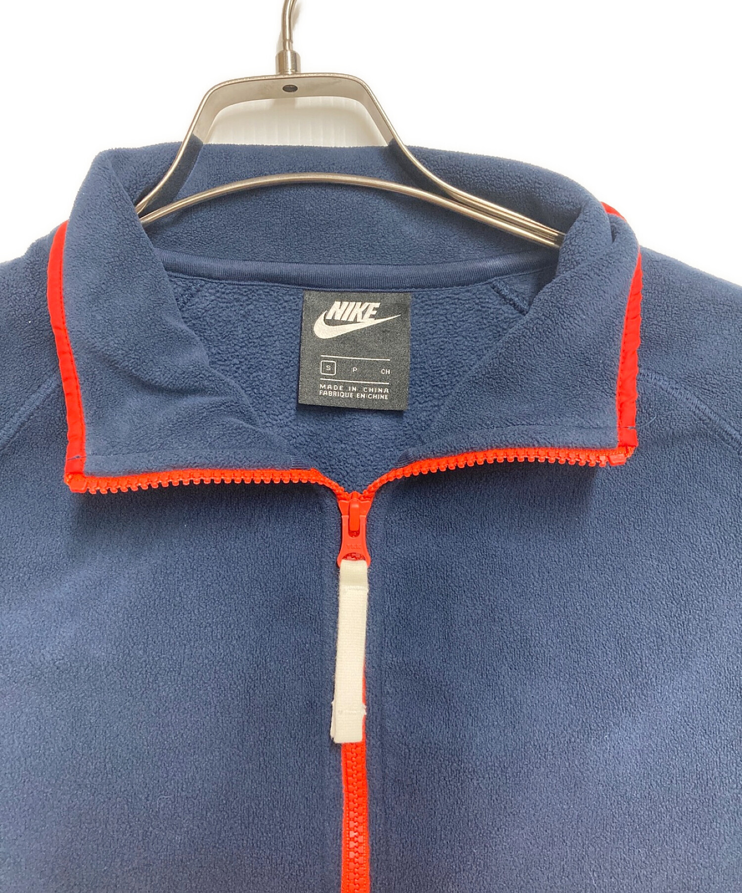 中古・古着通販】NIKE (ナイキ) アノラックパーカー ネイビー×レッド