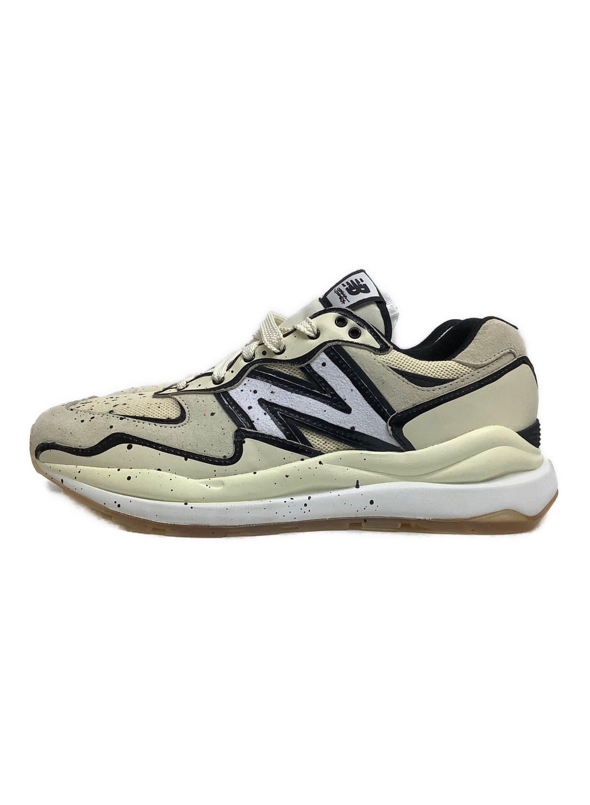 NEW BALANCE× Joshua Vides (ニューバランス) Joshua Vides×NEW BALANCE (ジョシュア  ヴィーダス×ニューバランス) ローカットスニーカー アイボリー×ブラック サイズ:29cm 未使用品