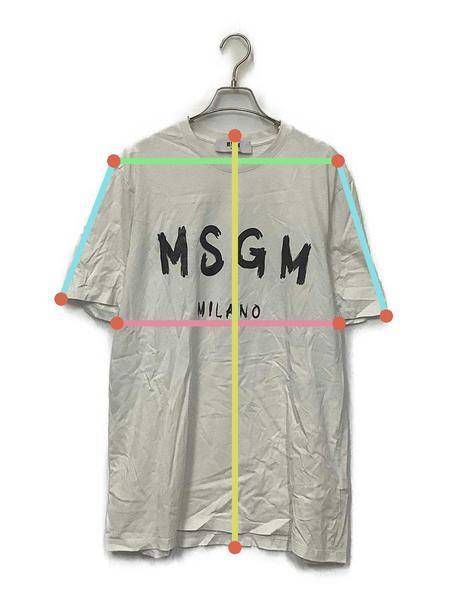 中古・古着通販】MSGM (エムエスジーエム) ロゴTシャツ ホワイト