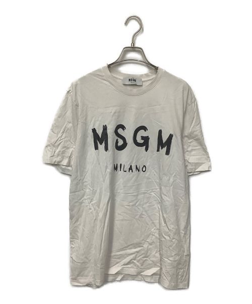 MSGM エムエスジーエム ロゴホワイト半袖Tシャツ M