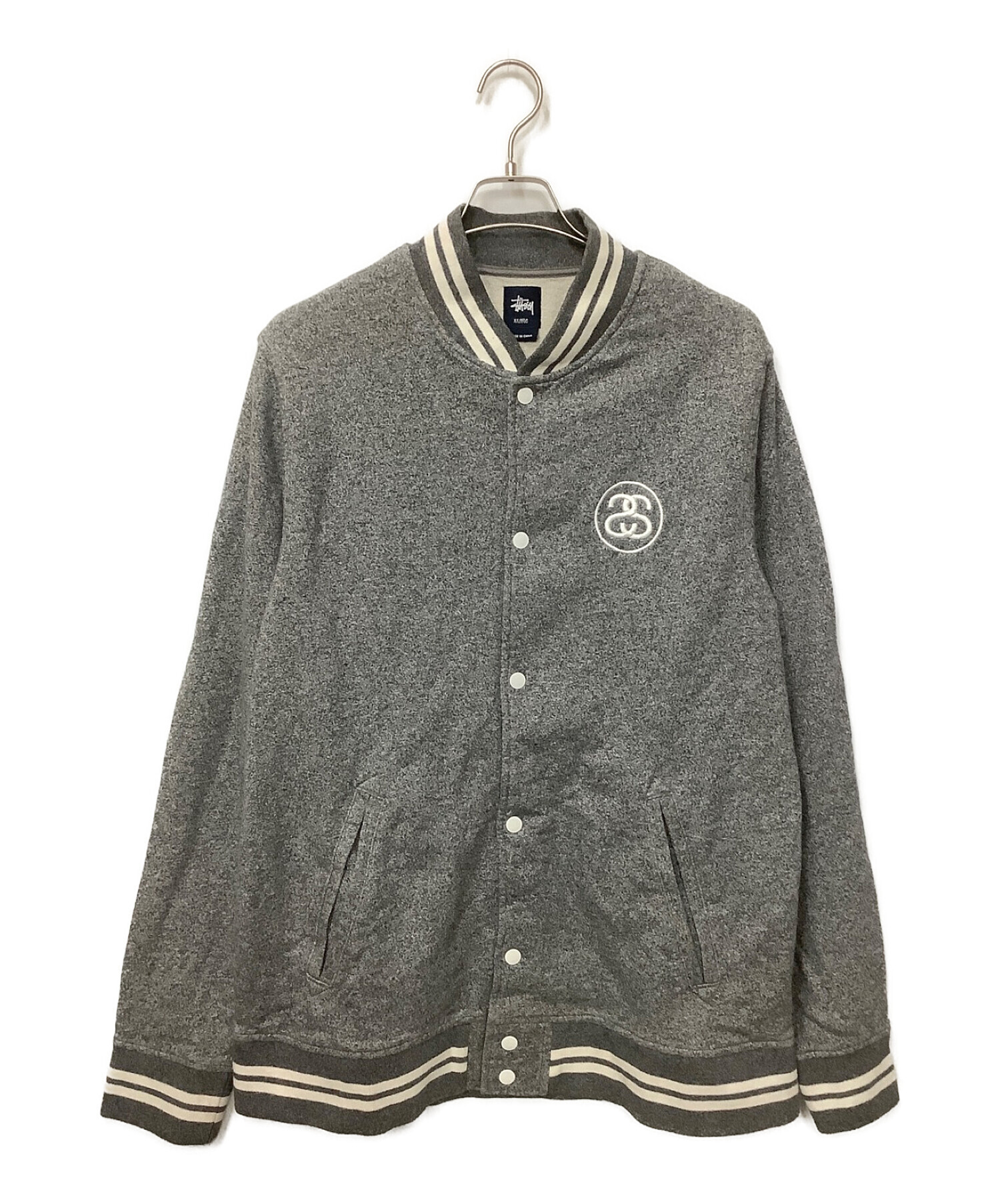 中古・古着通販】stussy (ステューシー) スウェットスタジャン グレー