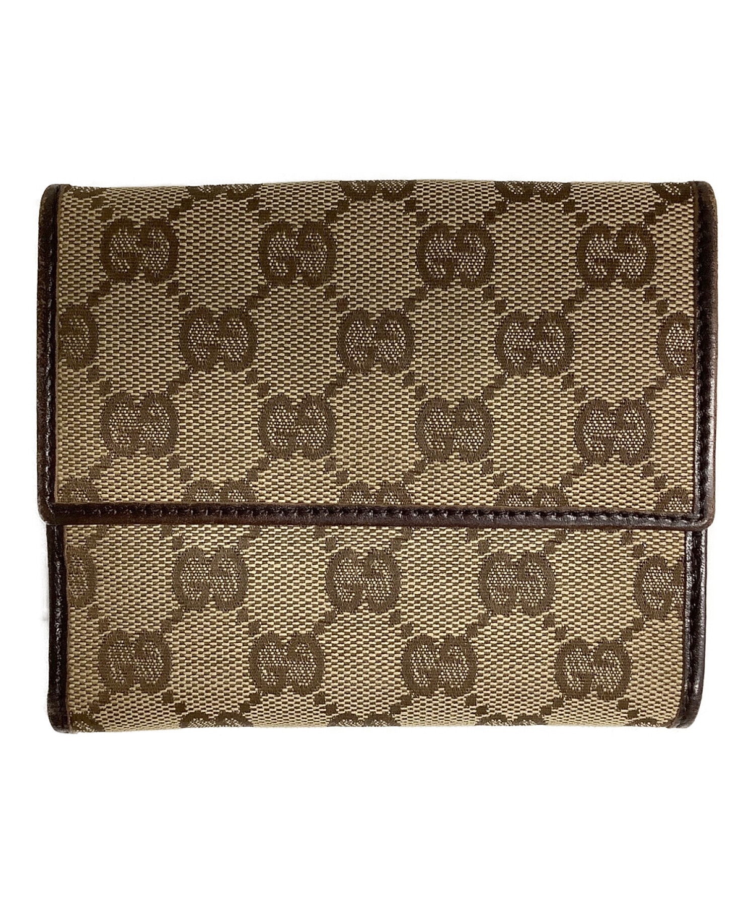 中古・古着通販】GUCCI (グッチ) 3つ折り財布 ベージュ｜ブランド