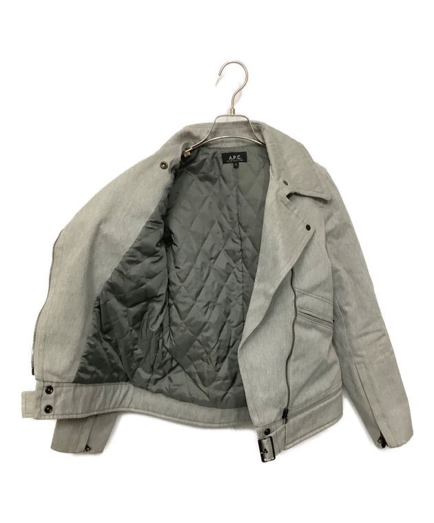 A.P.C. (アー・ペー・セー) コットンライダースジャケット グレー サイズ:S