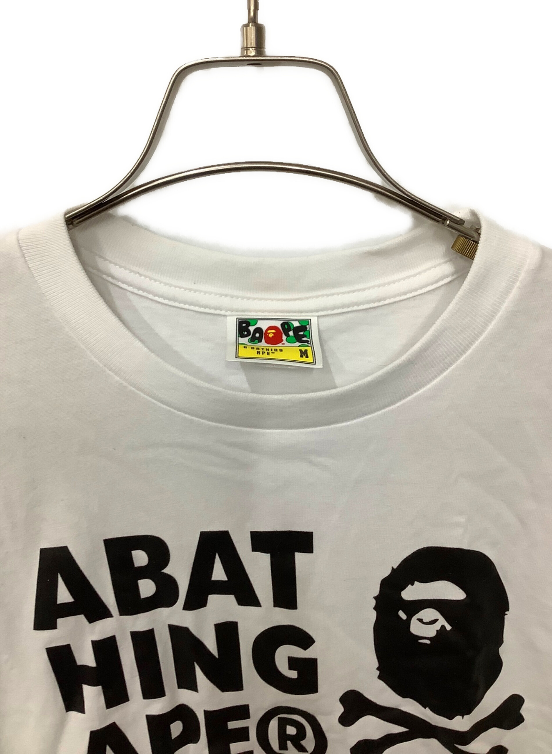 A BATHING APE (アベイシングエイプ) プリントTシャツ ホワイト×ブラック サイズ:M