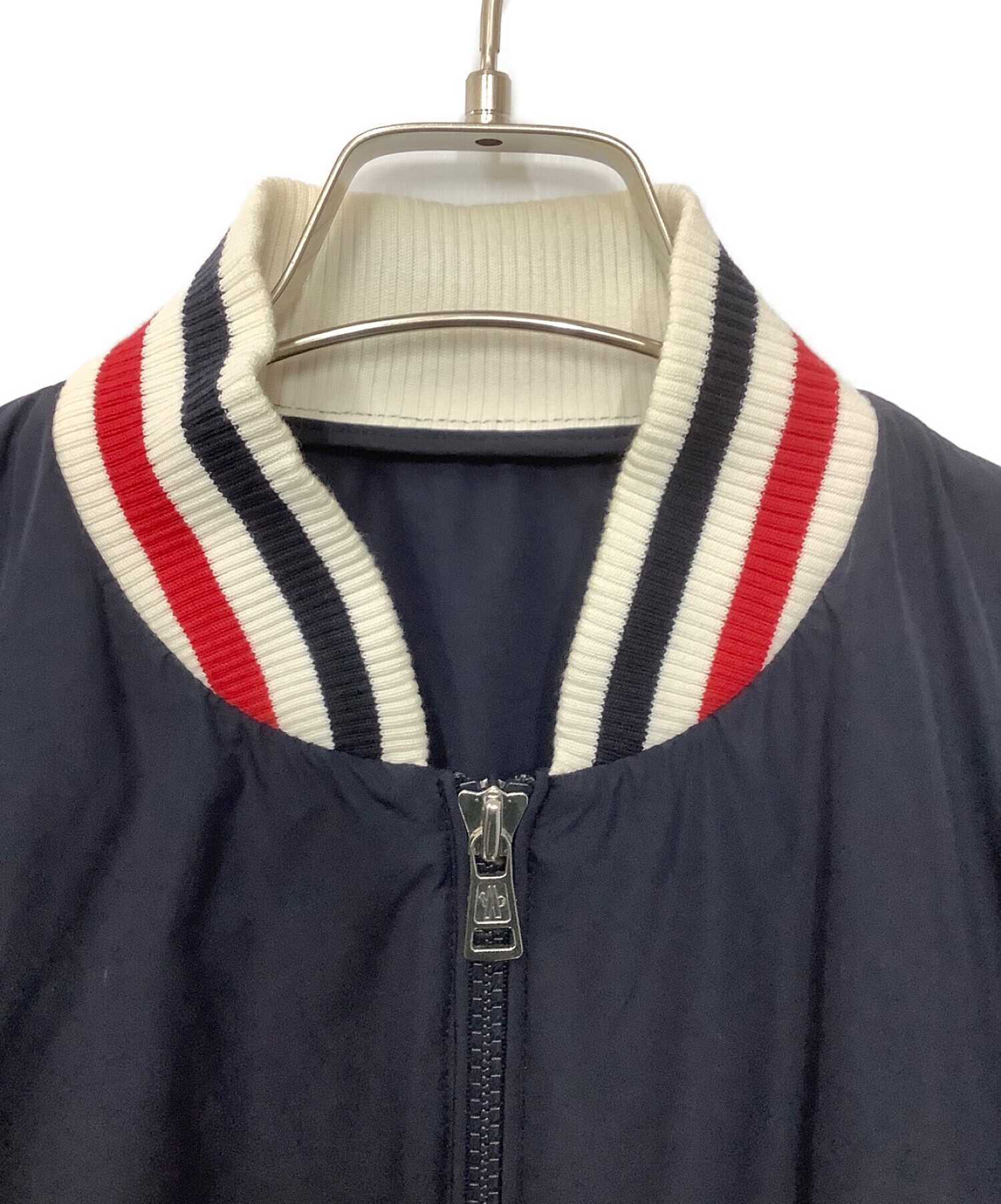 中古・古着通販】MONCLER (モンクレール) ブルゾン ネイビー×レッド