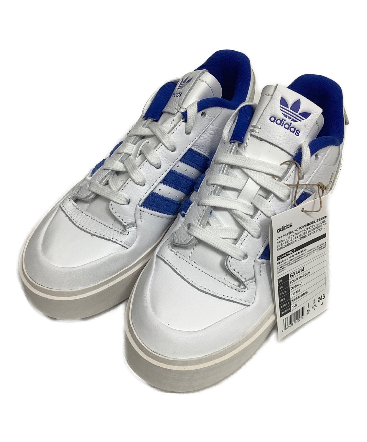 中古・古着通販】adidas (アディダス) 厚底スニーカー ホワイト×ブルー