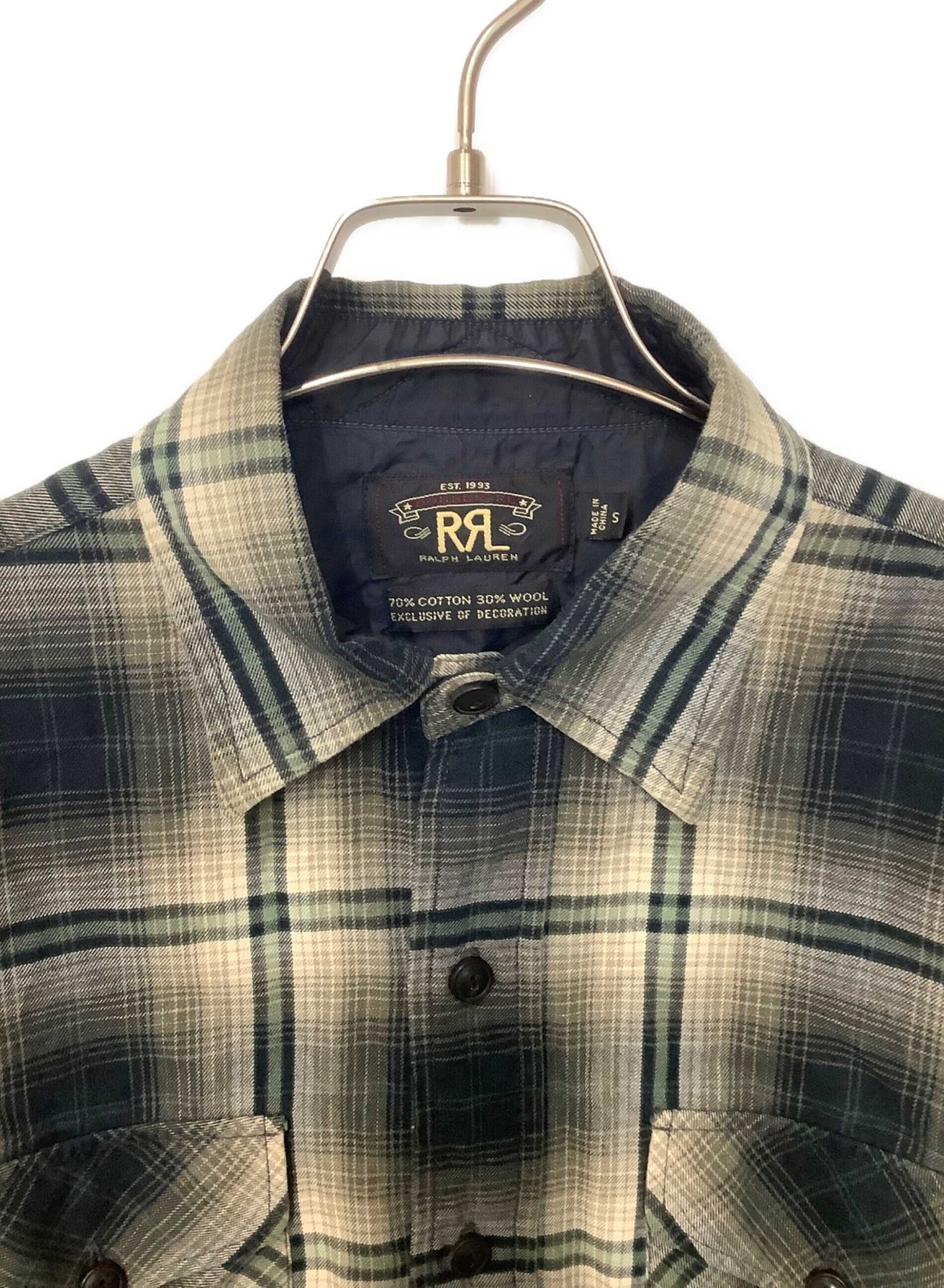 中古・古着通販】RRL (ダブルアールエル) チェックシャツ アイボリー