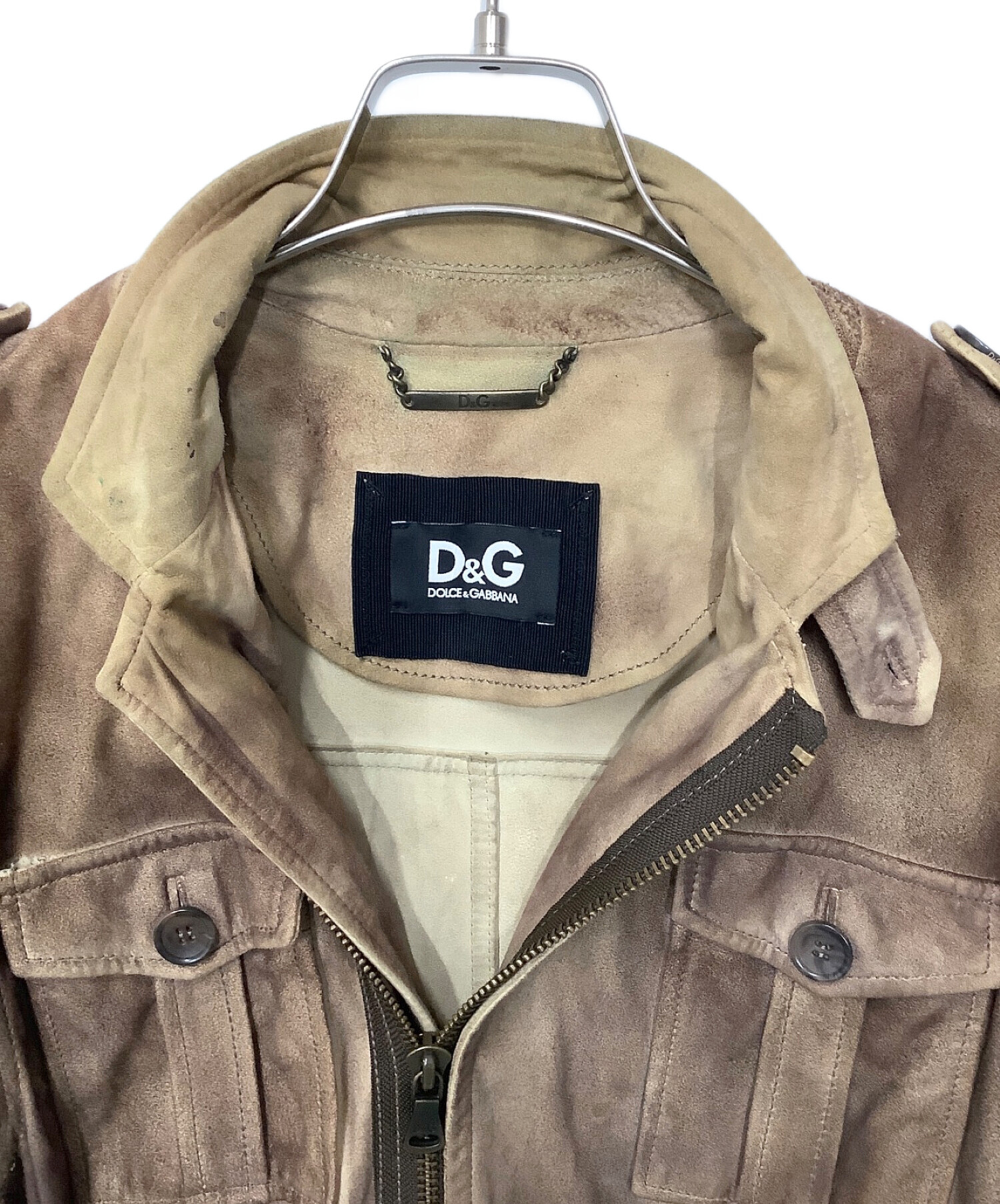 中古・古着通販】D&G (ディーアンドジー) レトロレザージャケット ブラウン サイズ:46｜ブランド・古着通販 トレファク公式【TREFAC  FASHION】スマホサイト